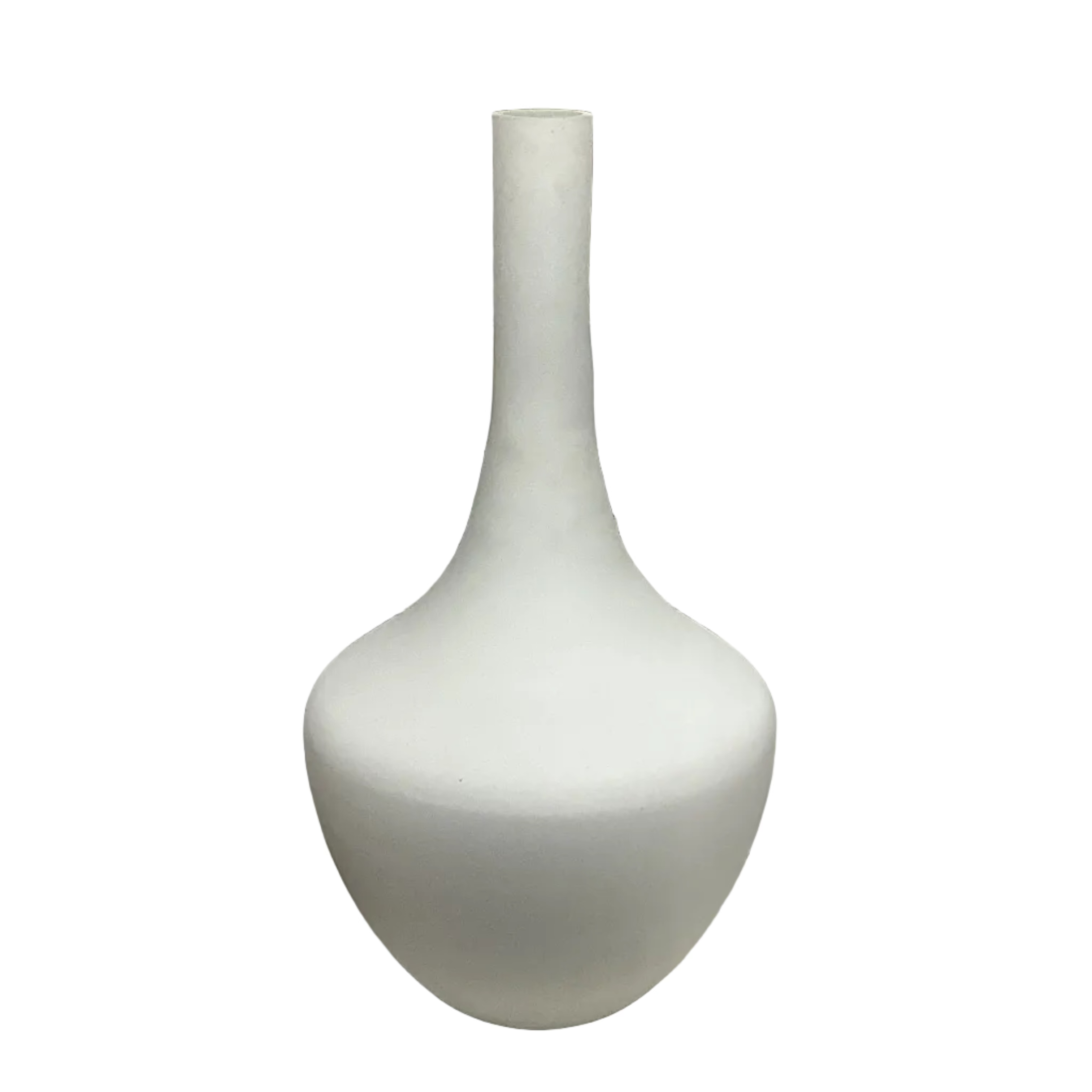 Avita Painted Glass Vase - White