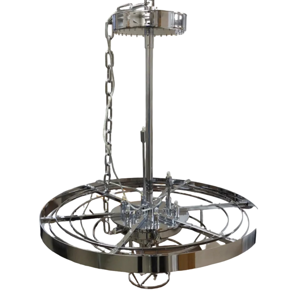 Circular Chrome Ring Light Fixture