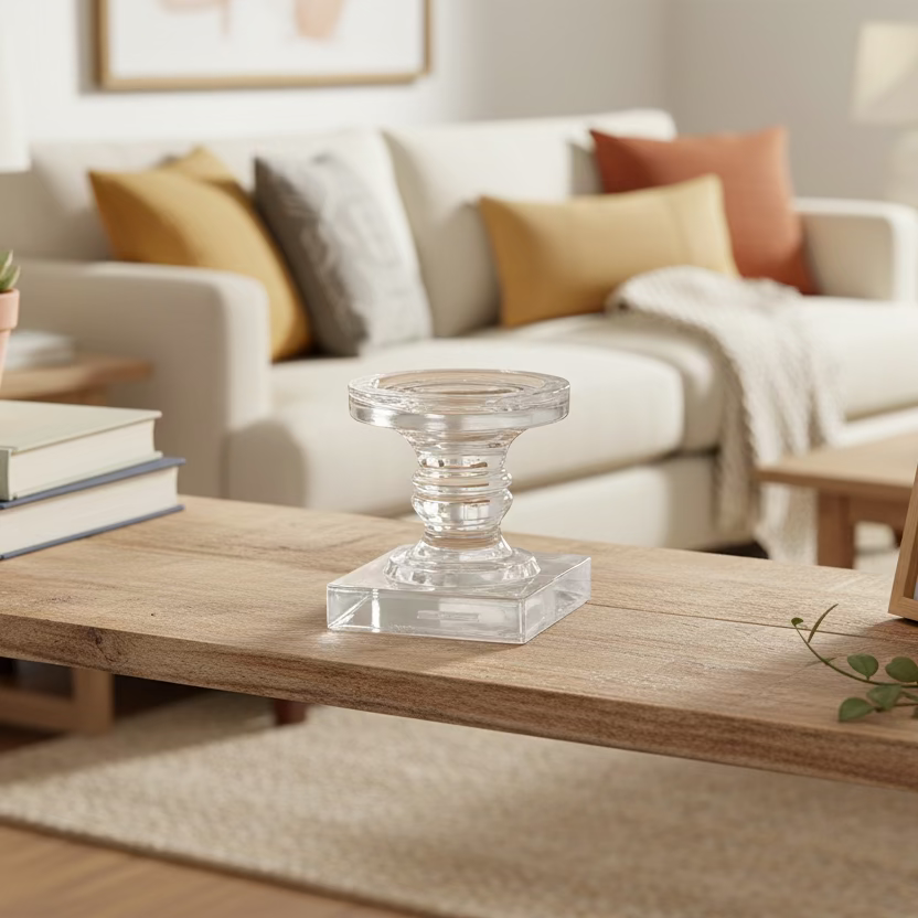 Glass Pillar Holder