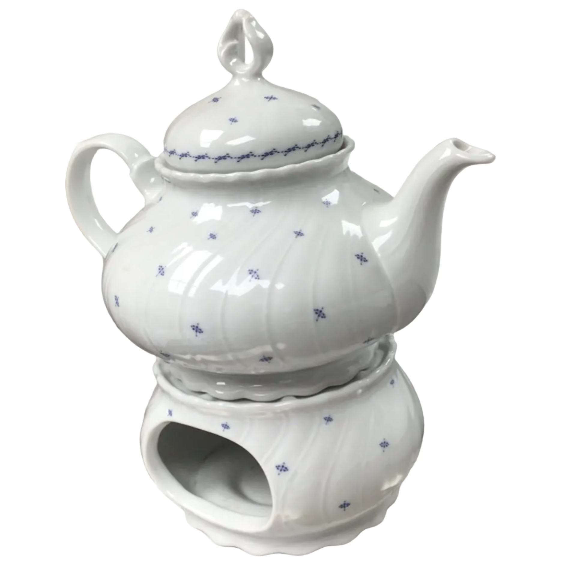 Seltmann Weiden Jasmin Pattern Teapot - White Porcelain - Bavaria West Germany