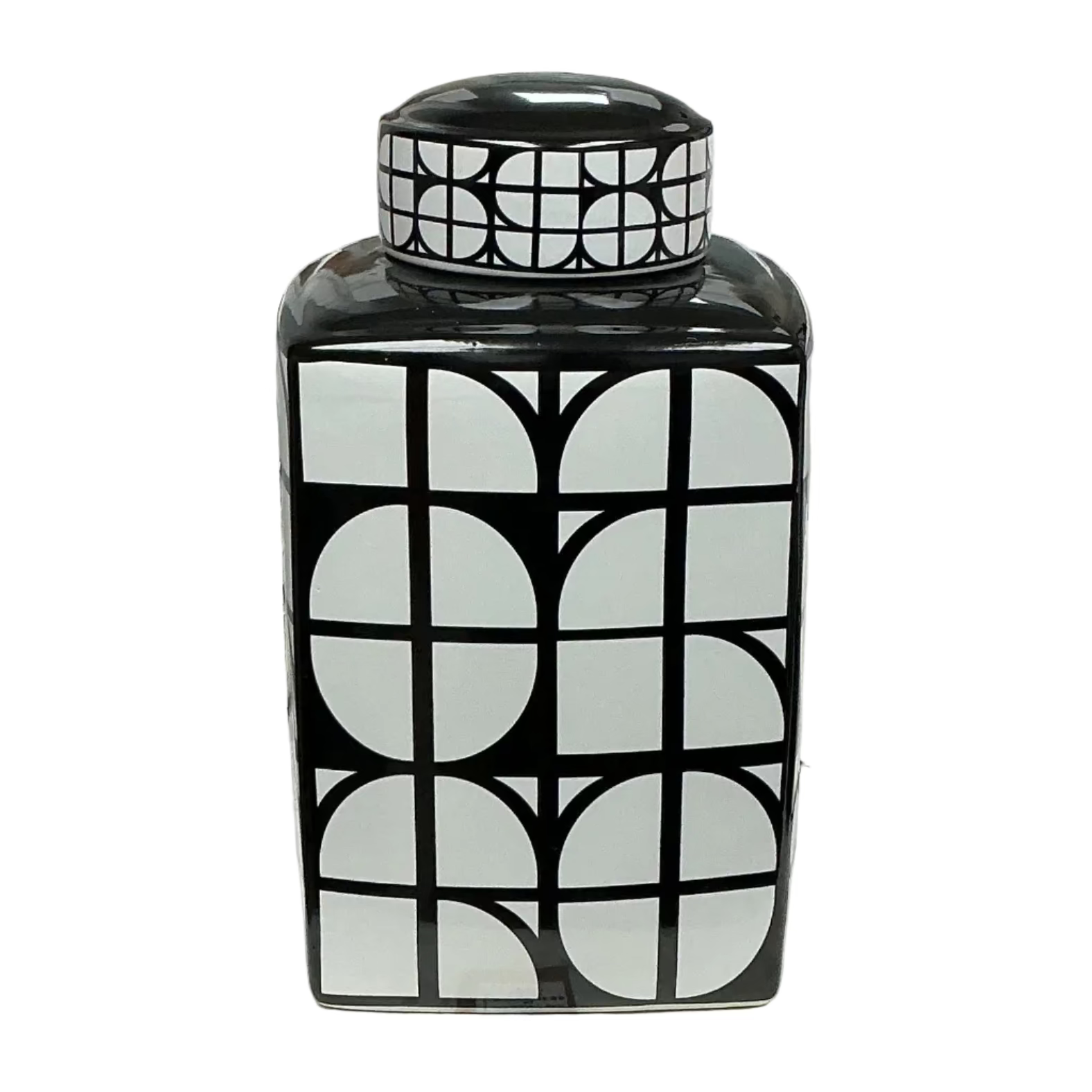 Heritage Farm and Garden - Decorative Geometric Jar with Lid