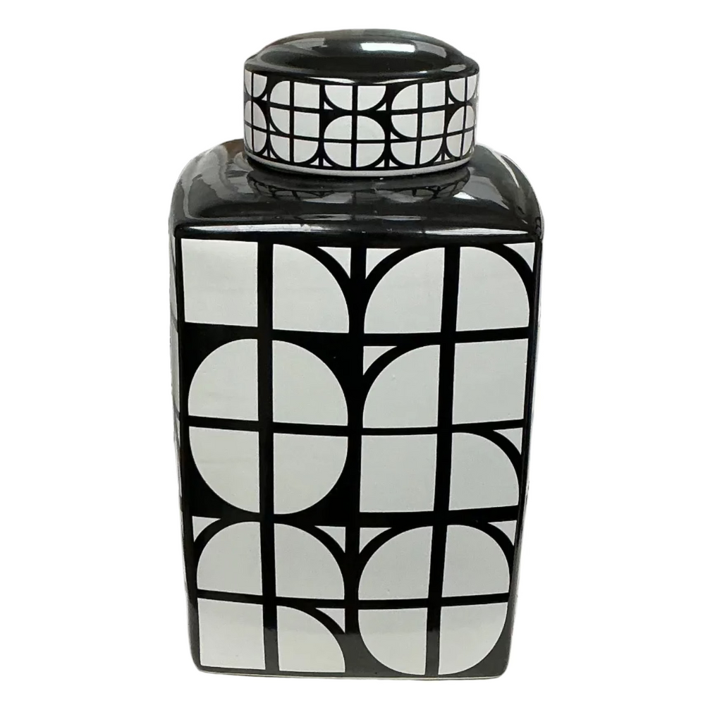 Heritage Farm and Garden - Decorative Geometric Jar with Lid