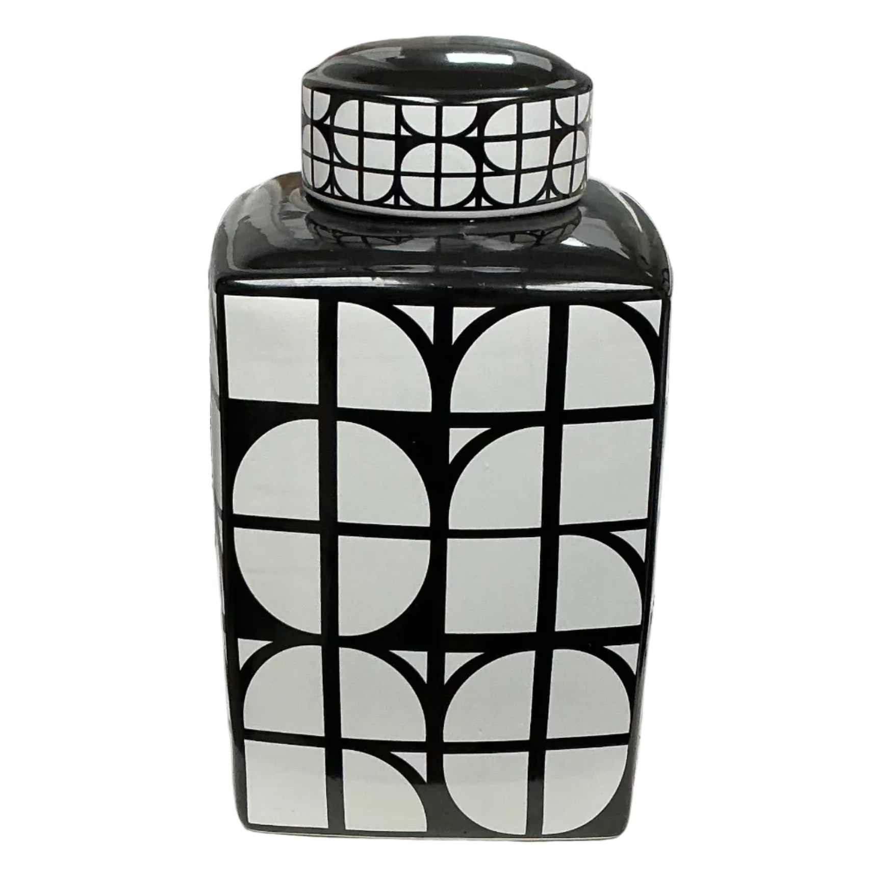Heritage Farm and Garden - Decorative Geometric Jar with Lid