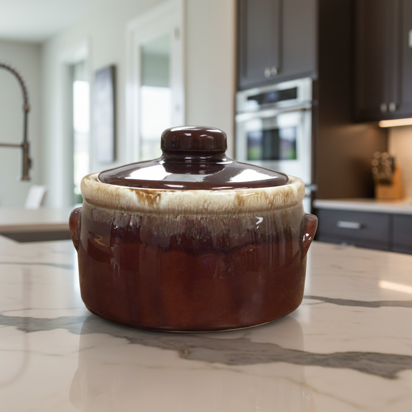 Vintage McCoy Ceramic Bean Pot