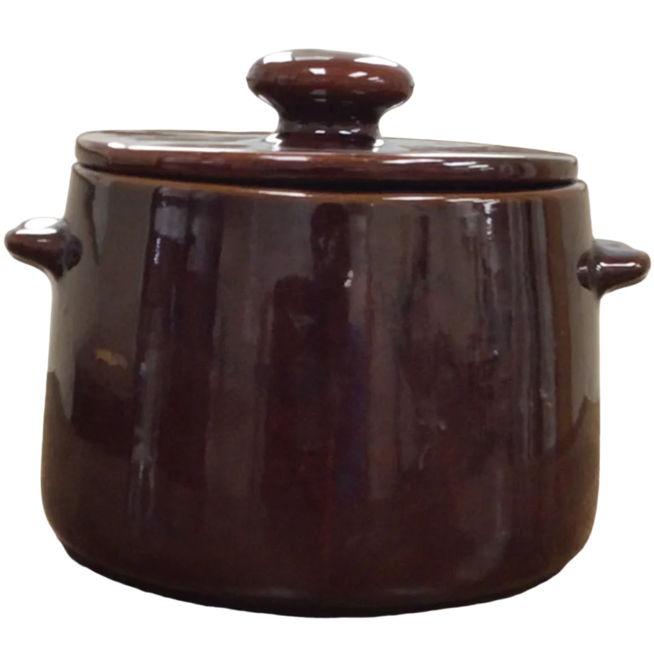 Vintage West Bend Brown Bean Pot Stoneware