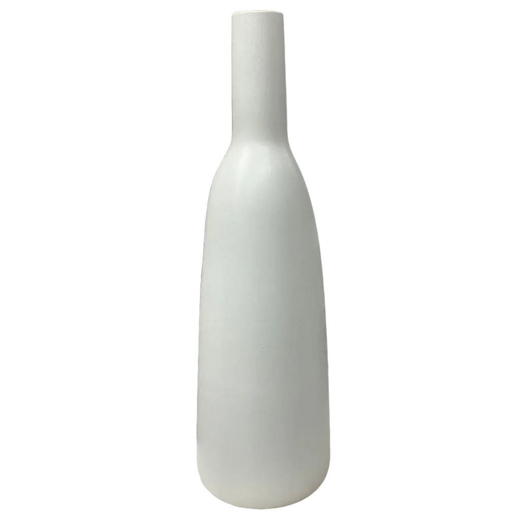 Gharyan's Tall Fluted Vase - White