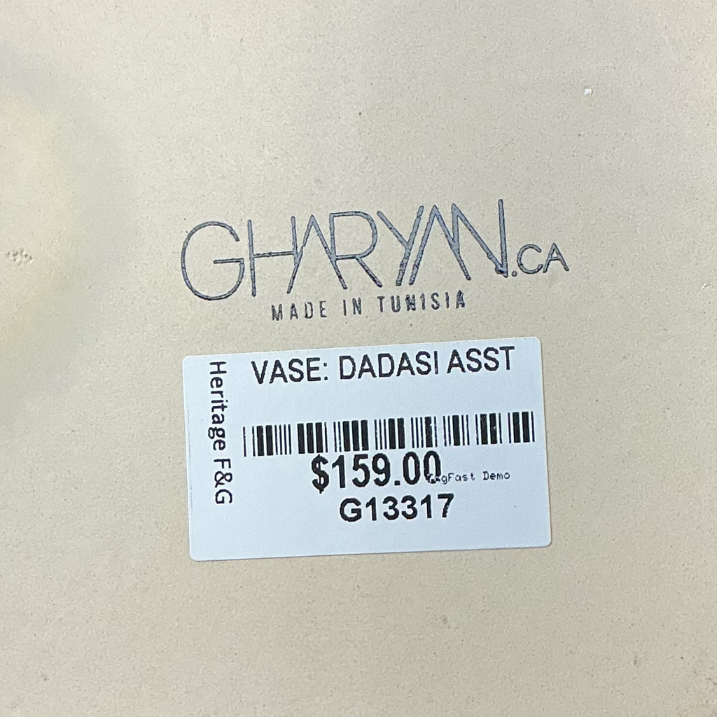 Gharyan's Tall Fluted Vase - White