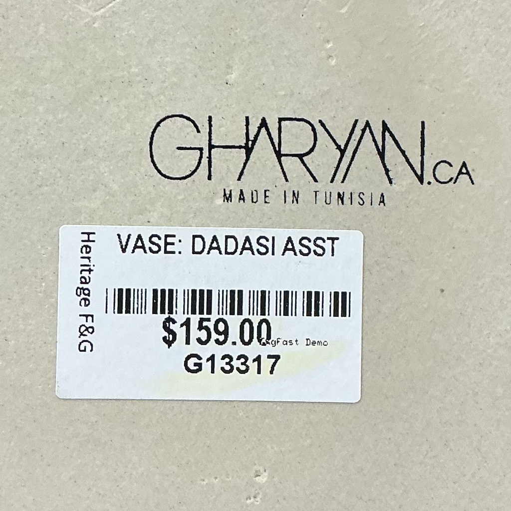 Gharyan's Tall Fluted Vase - Black