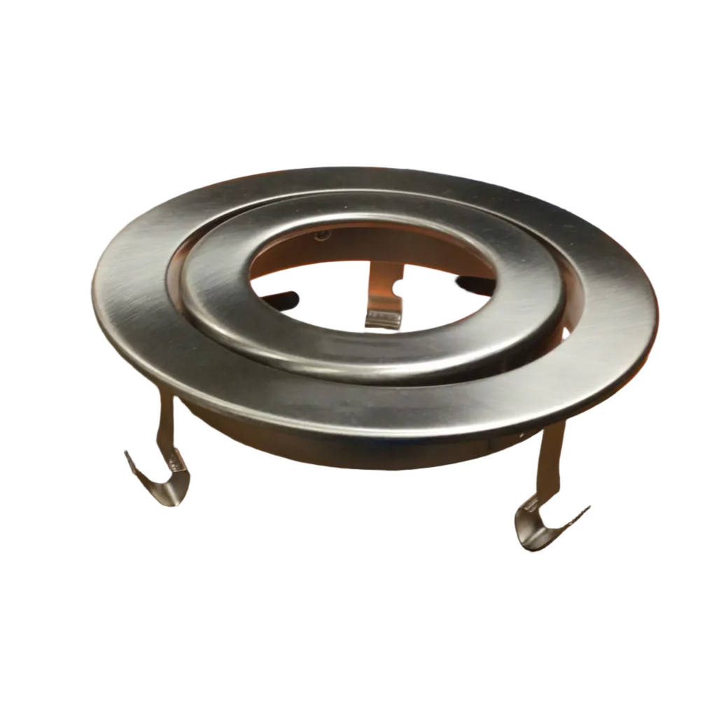 Chrome recessed gimbal trim for 3”
