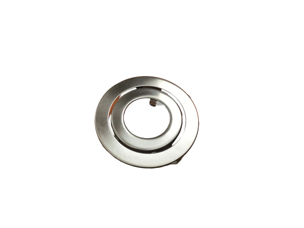 Chrome recessed gimbal trim for 3”