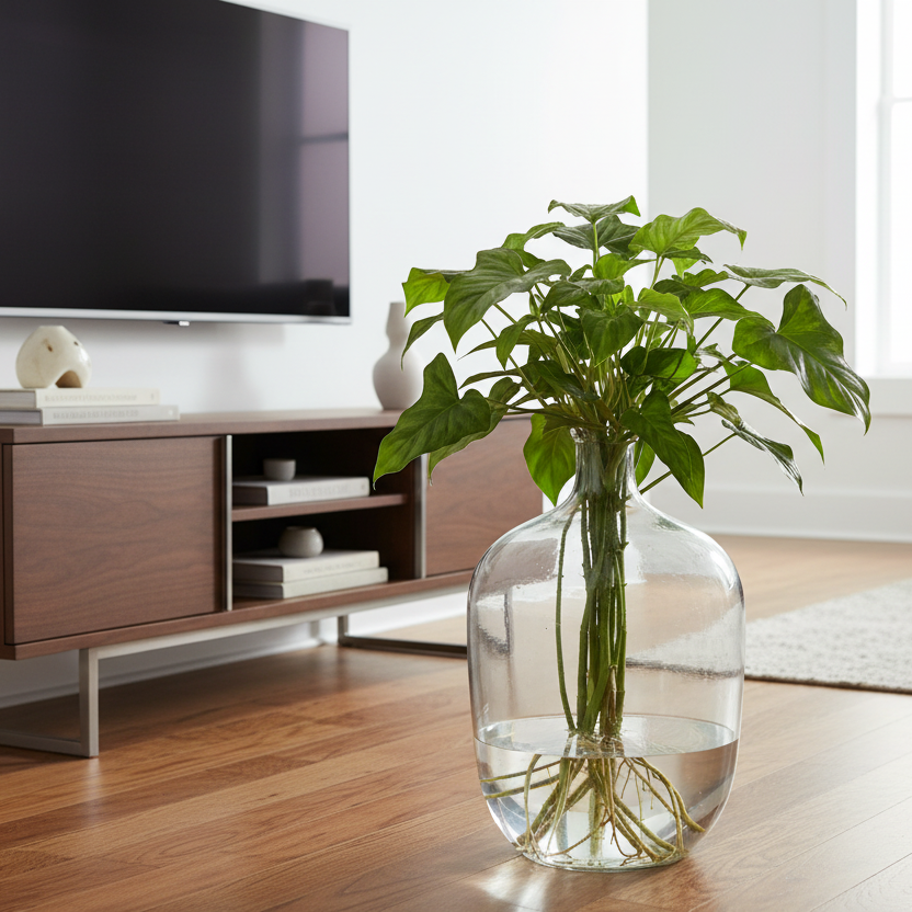Heritage Farm and Garden - Large Oval Glass Vessel - Smoke