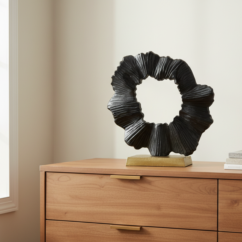 Heritage Farm and Garden - Ring Sculpture in Acadia Black
