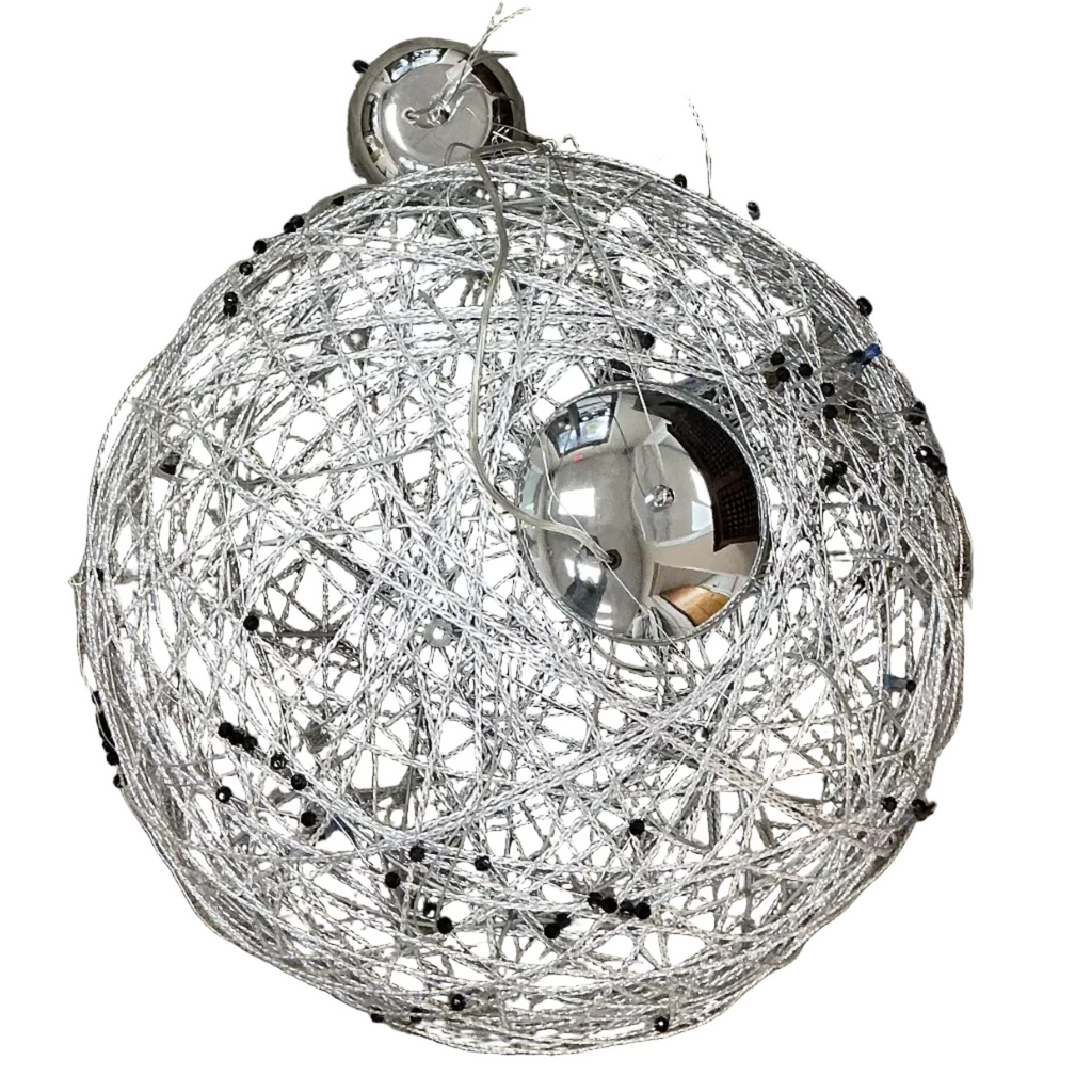Wire Framed Sphere Light Fixture