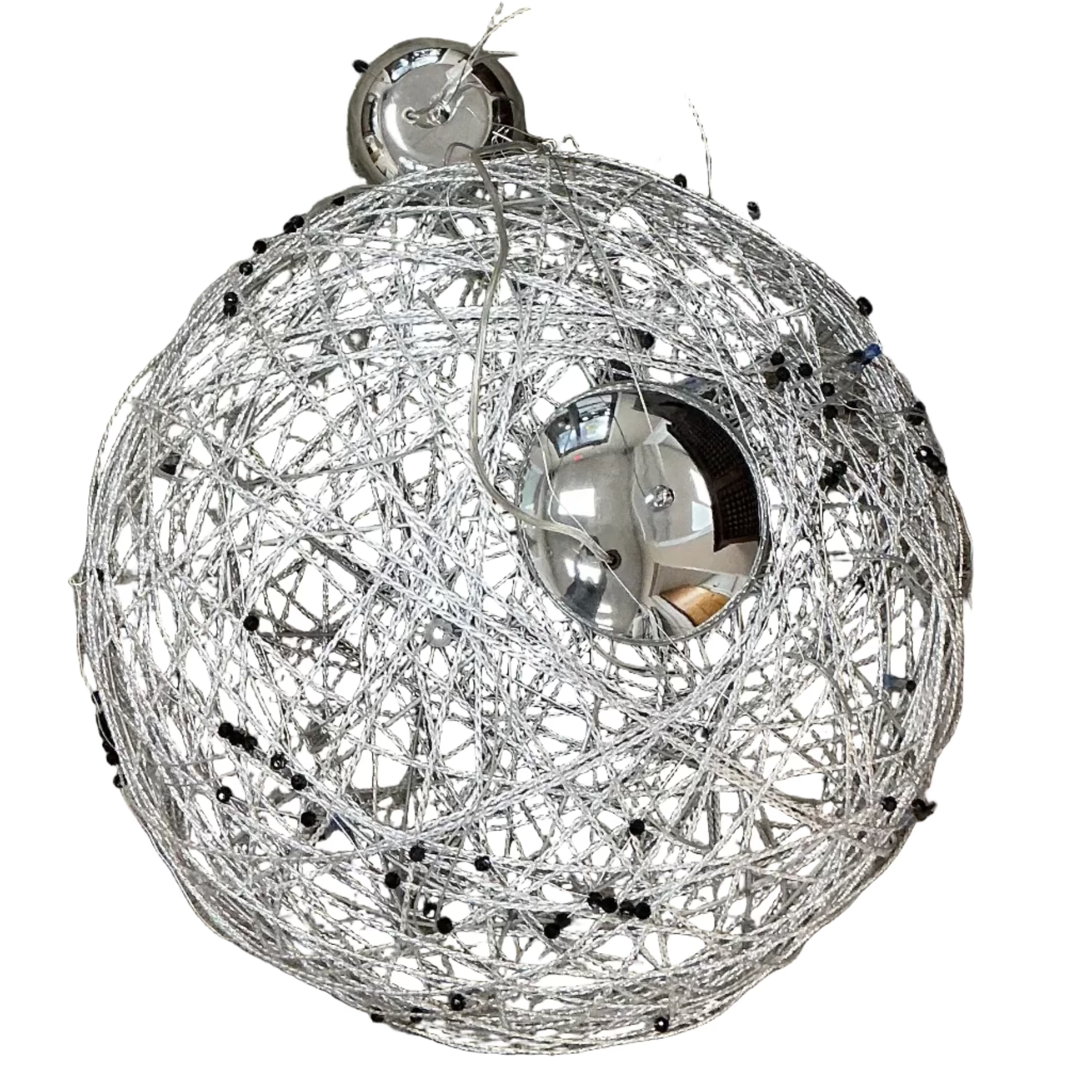 Wire Framed Sphere Light Fixture