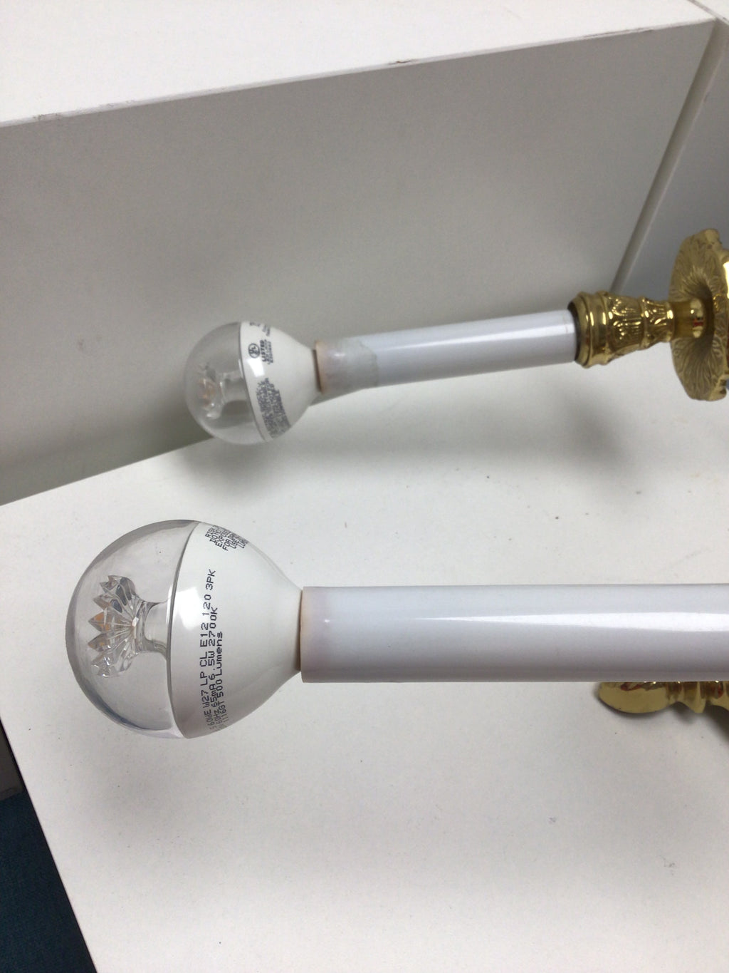 Louis XVI Style Brass Two-Light Candelabra Wall Sconce