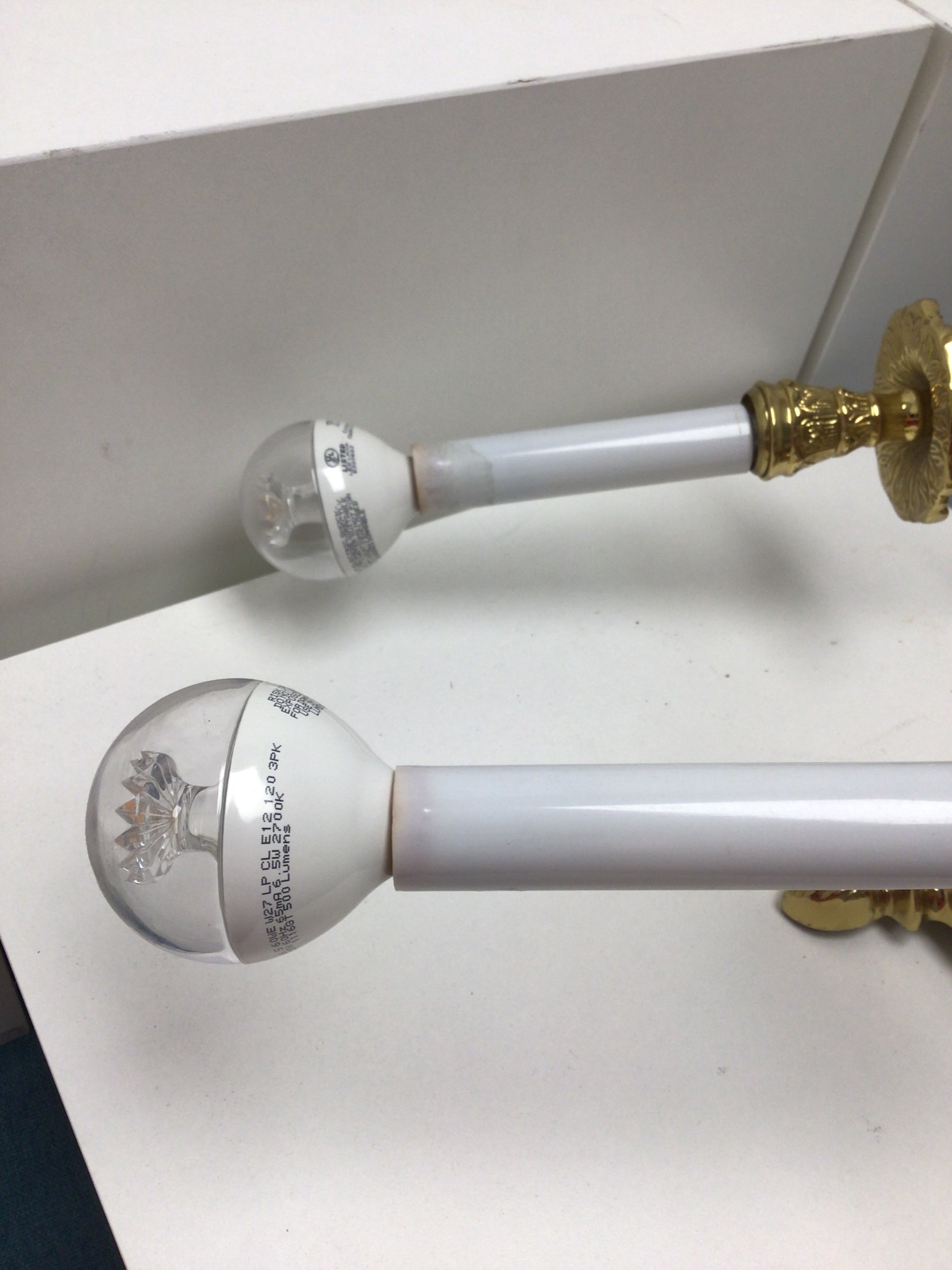 Louis XVI Style Brass Two-Light Candelabra Wall Sconce