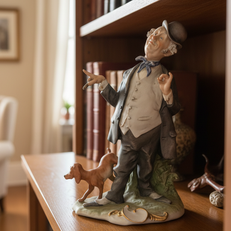Vintage Guiseppe Cappe Capodimonte Porcelain Figurine Titled "La Boria"