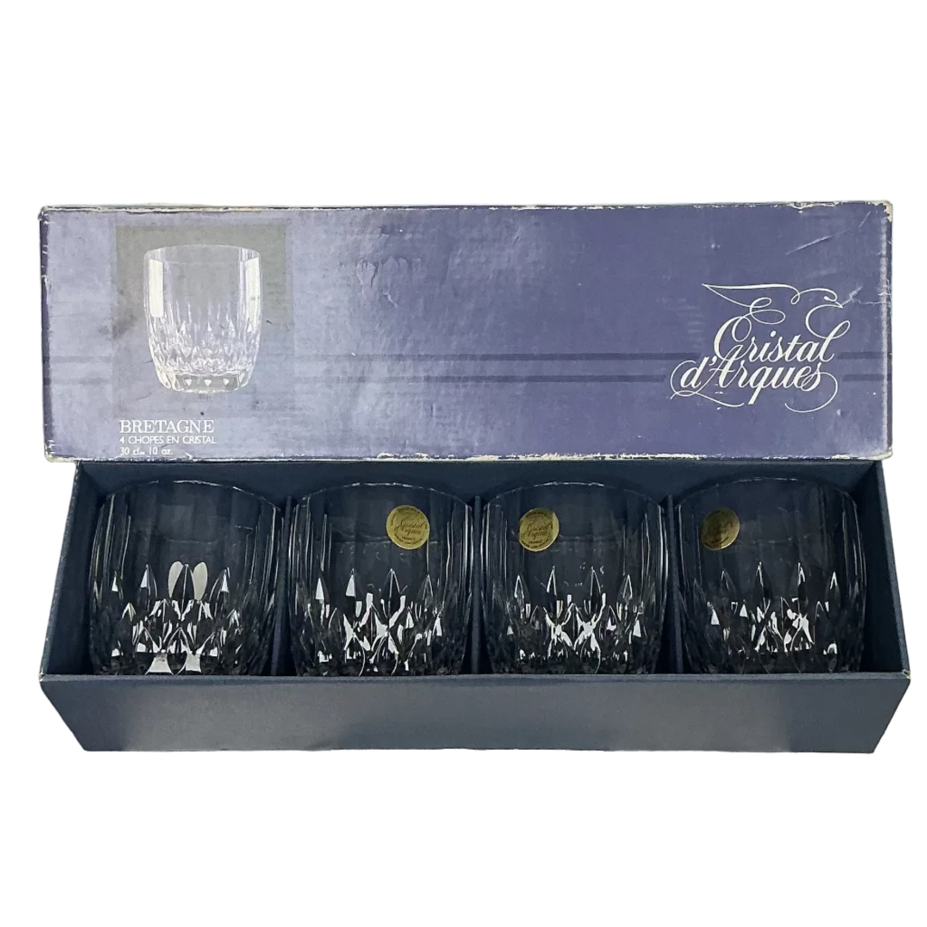 Cristal d'Anques Breteagne Lowball Glasses Set of 4