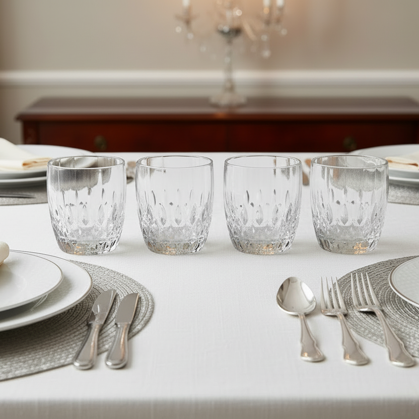 Cristal d'Anques Breteagne Lowball Glasses Set of 4