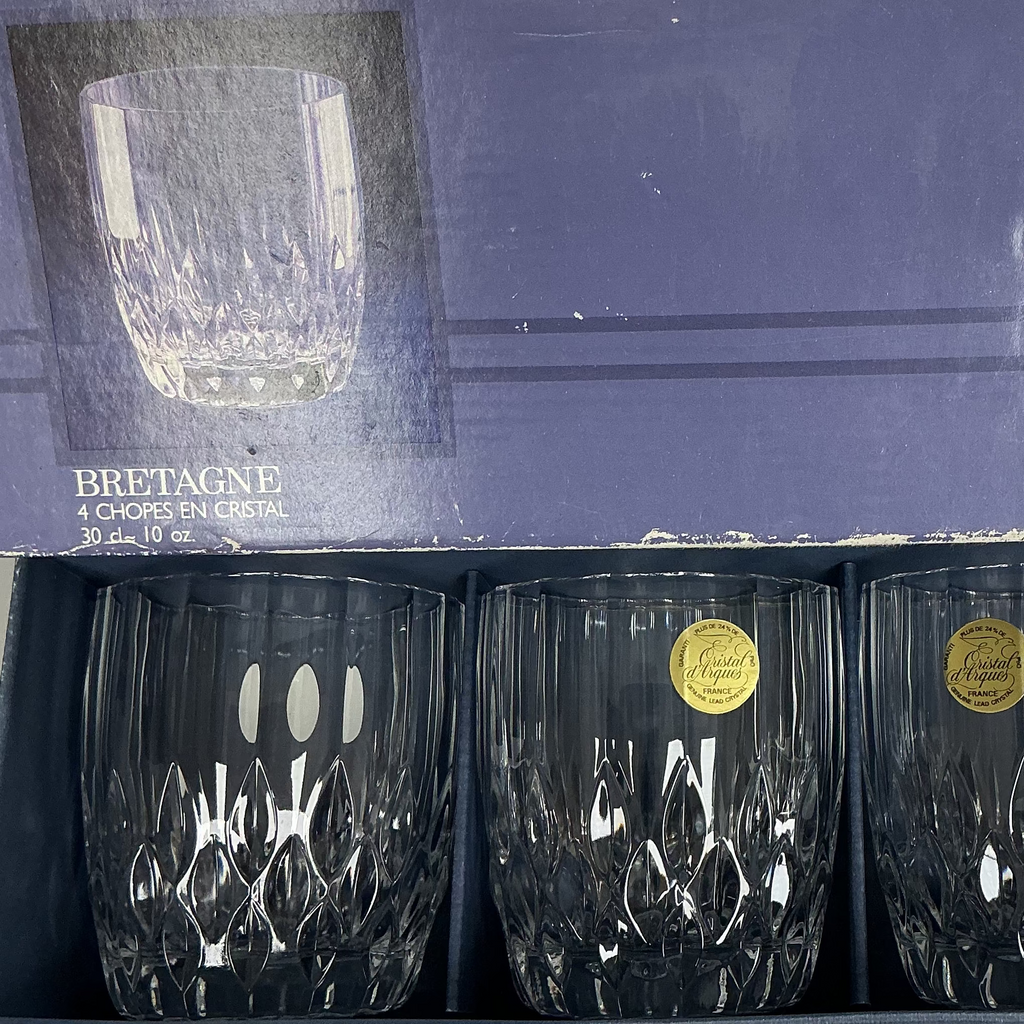 Cristal d'Anques Breteagne Lowball Glasses Set of 4
