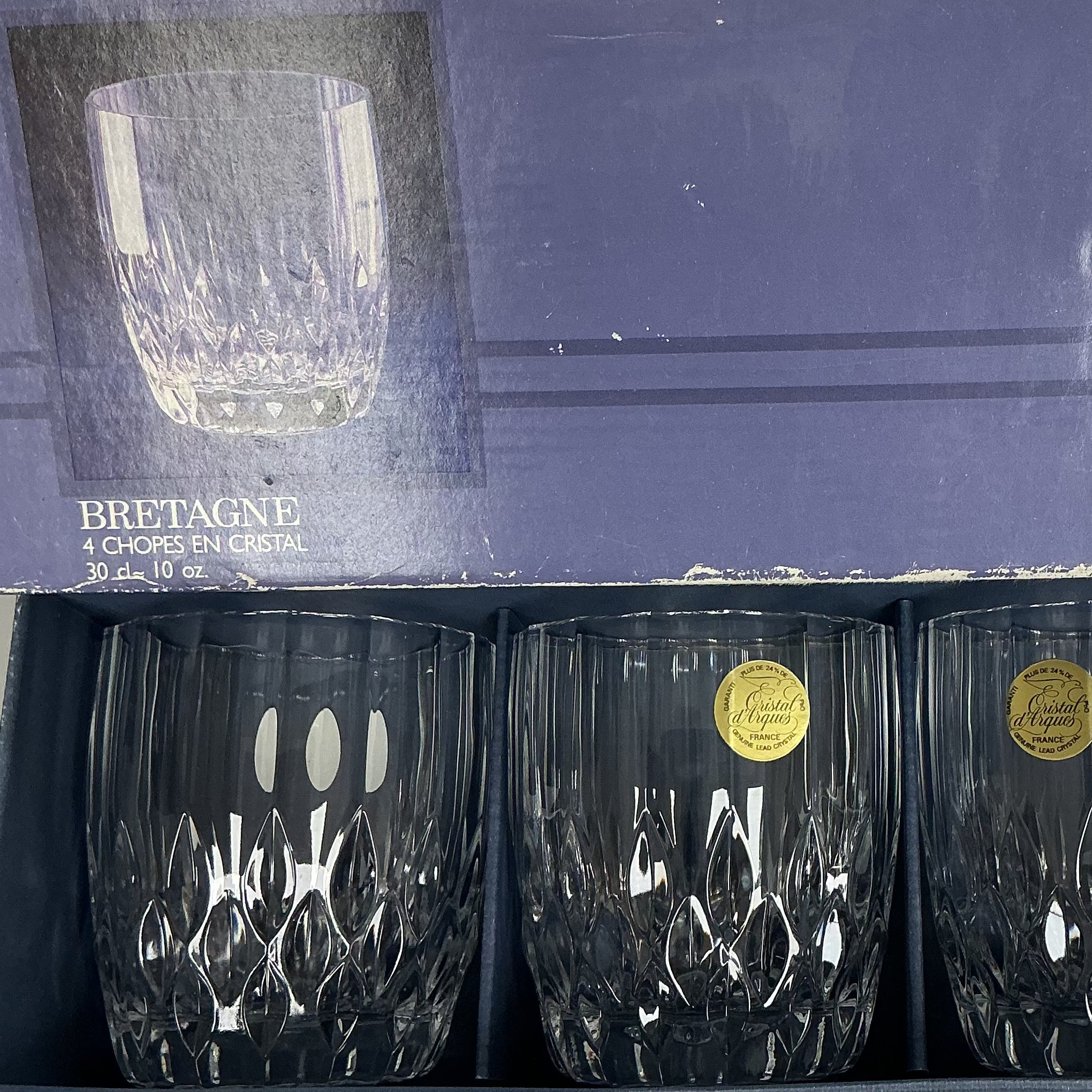 Cristal d'Anques Breteagne Lowball Glasses Set of 4