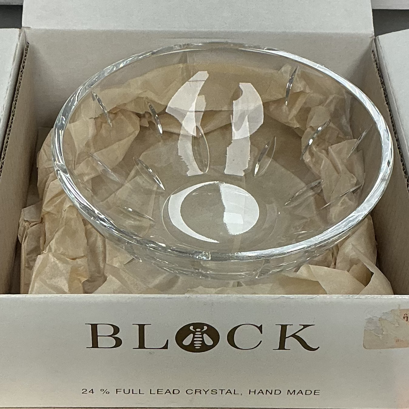 24% BLOCK Full Lead Crystal Bowl
