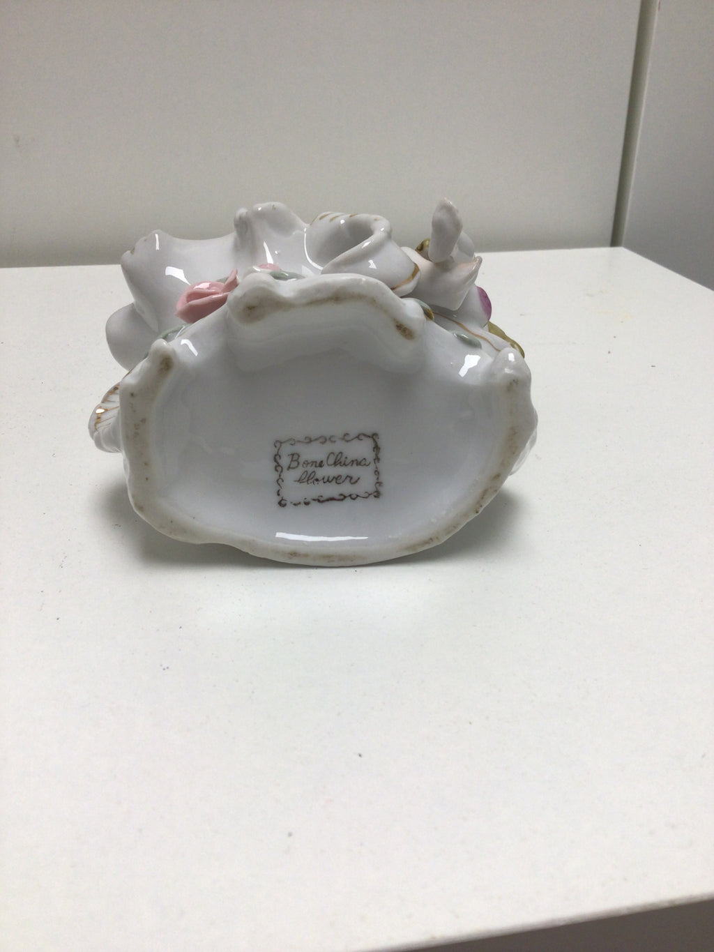 Porcelain Cherub Bowl with Rose Decoration