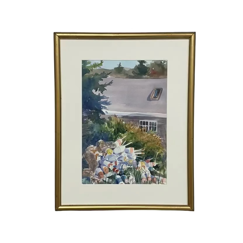 Coastal Watercolor Painting by Bunny Hanaway