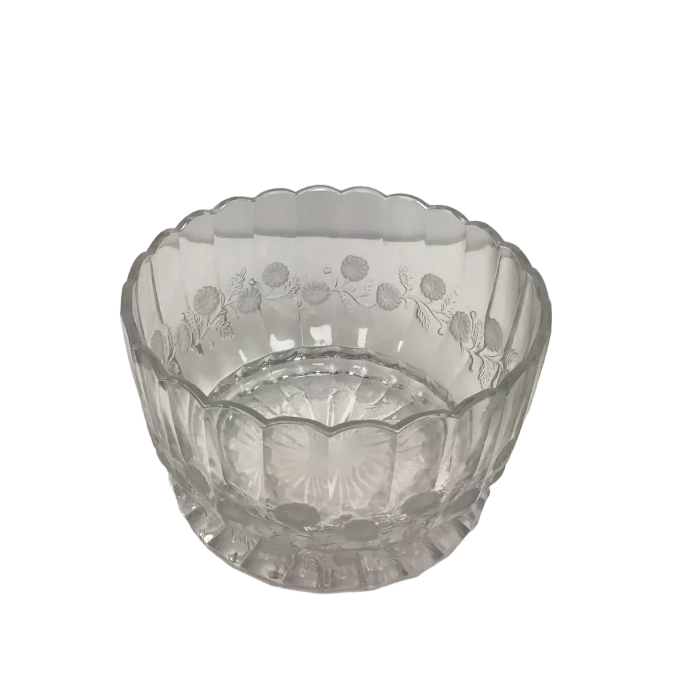 Vintage Crystal Clear Studios Marielle Thumbprint Crystal Bowl Dimensions & Weight