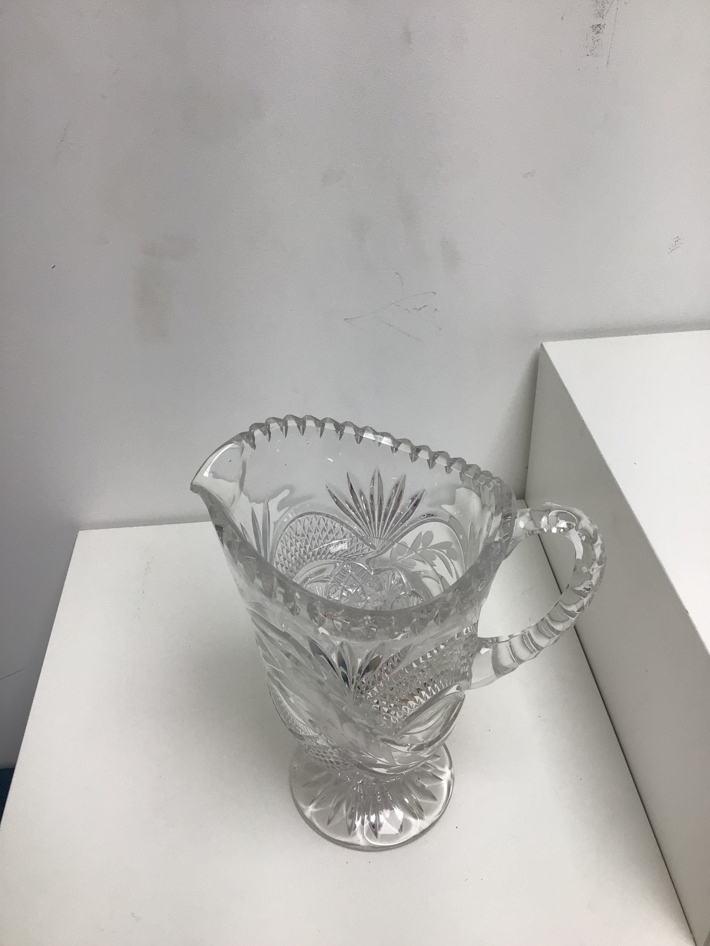 Hofbauer Byrdes Collection Lead Crystal Pitcher