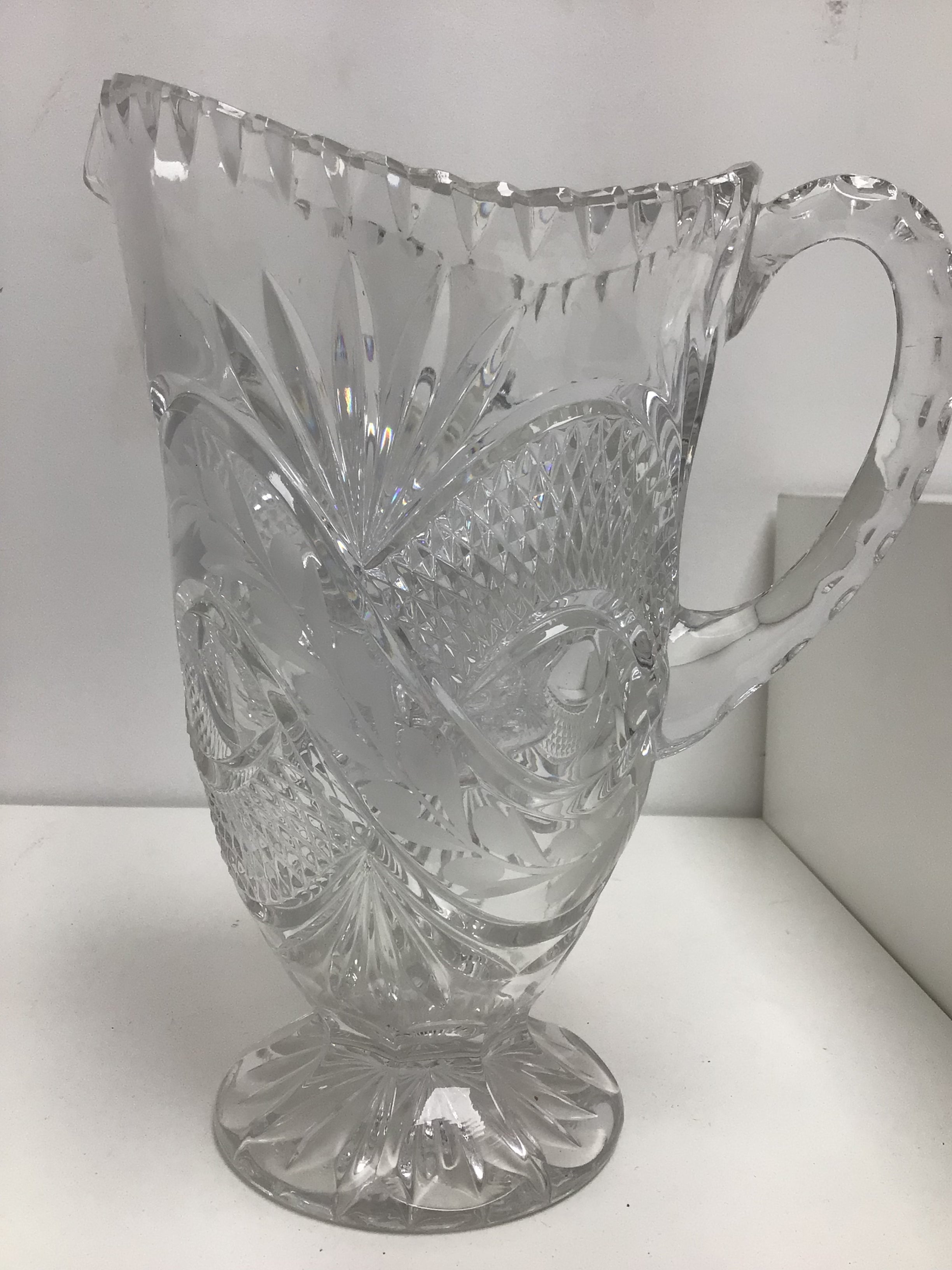 Hofbauer Byrdes Collection Lead Crystal Pitcher