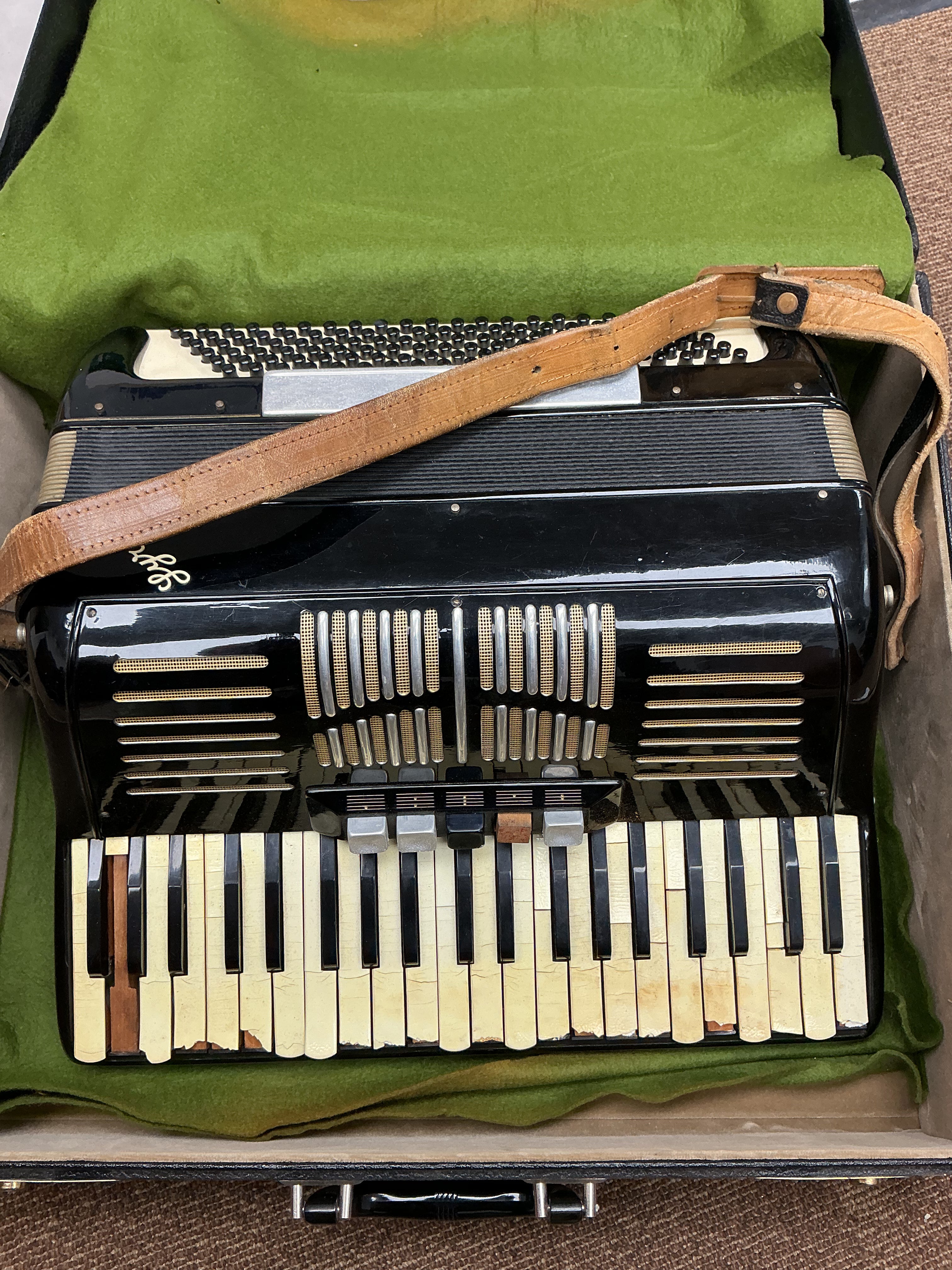 Vintage Lyric Piano Accordion with Case