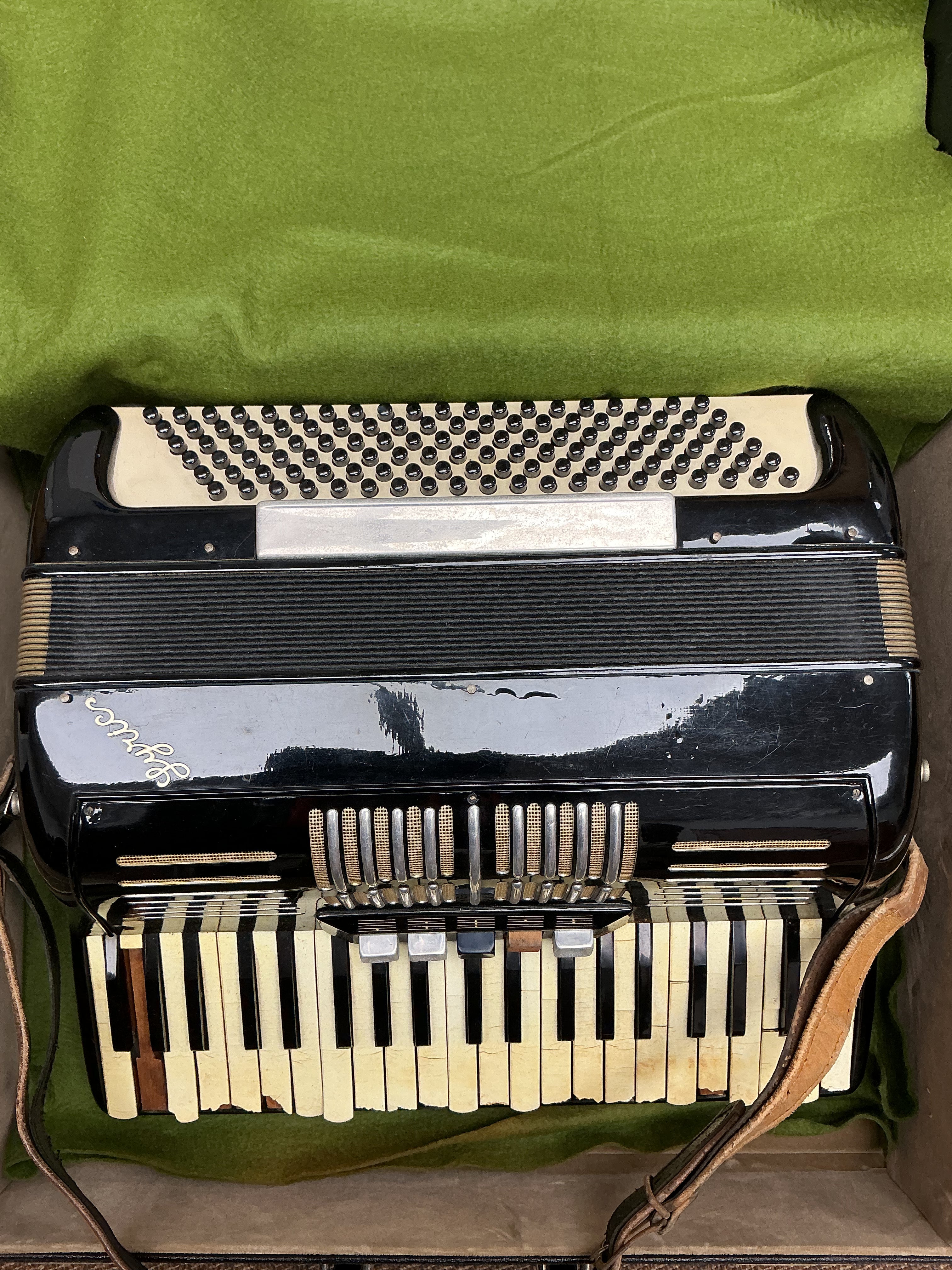 Vintage Lyric Piano Accordion with Case