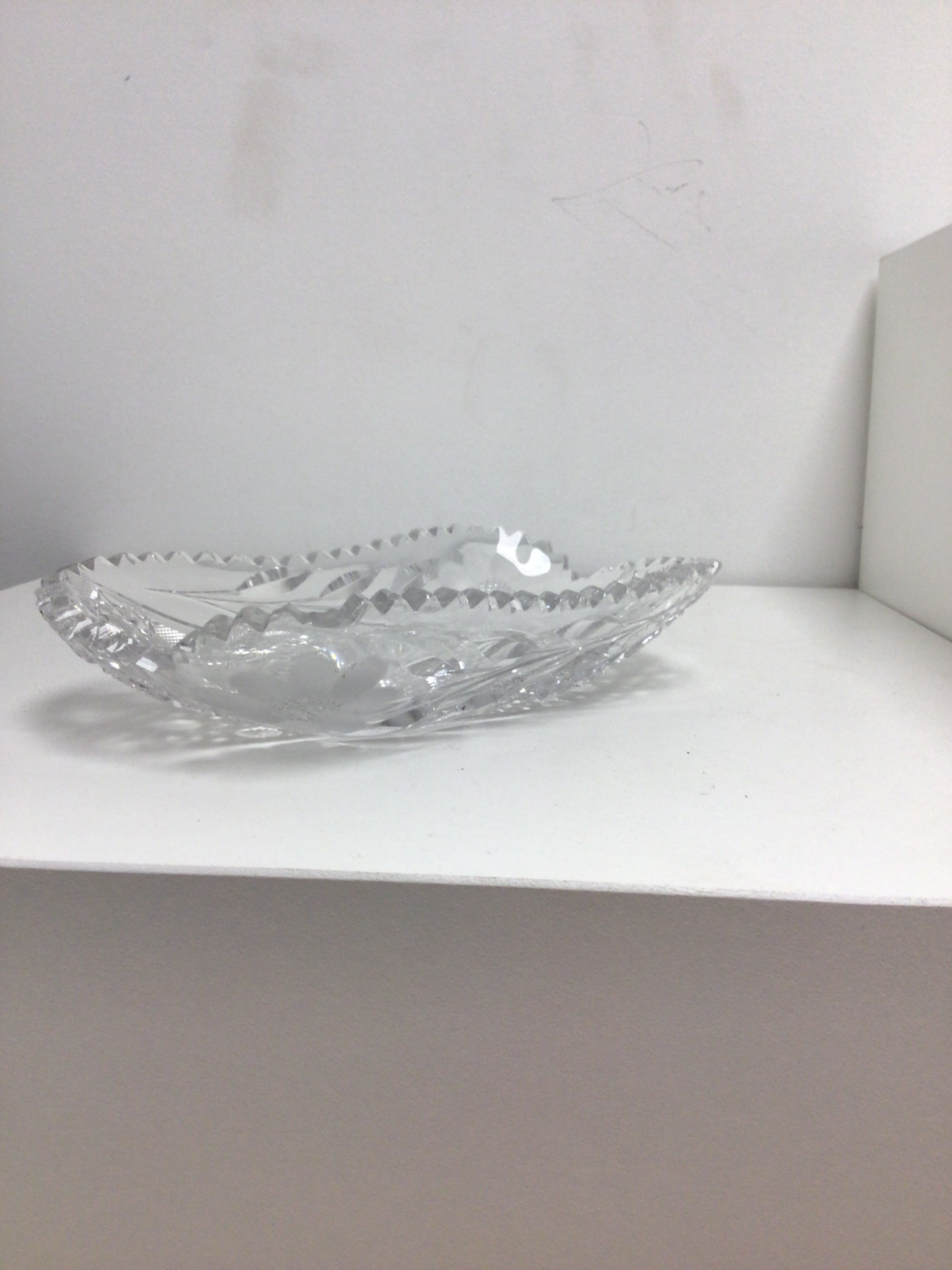 American Brilliant Cut Glass  Celery or Relish Dish