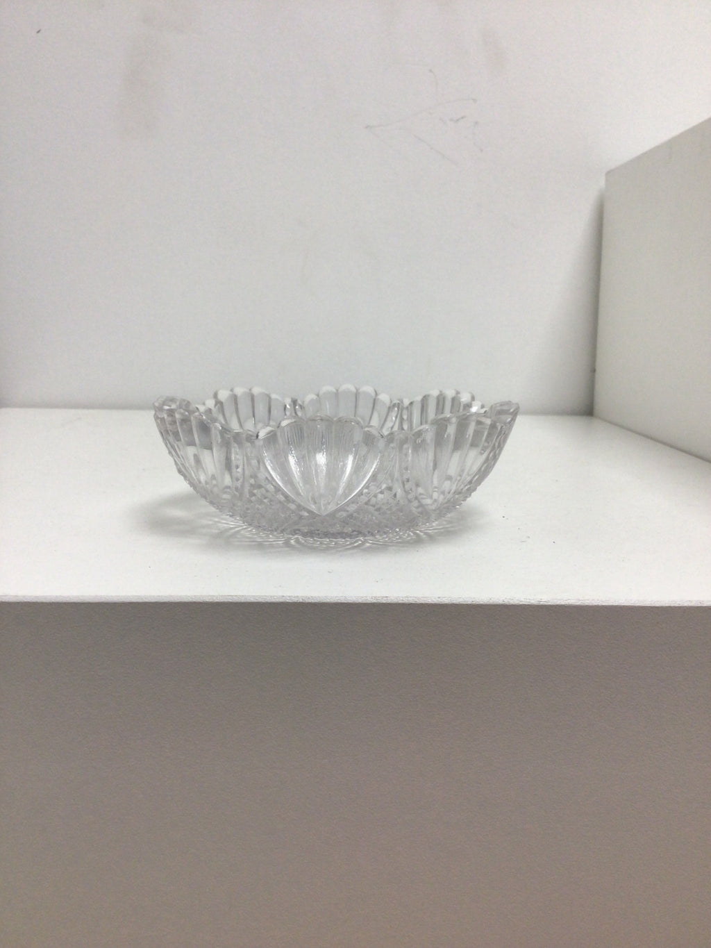Cut Glass Bowl with Star and Pinwheel Pattern