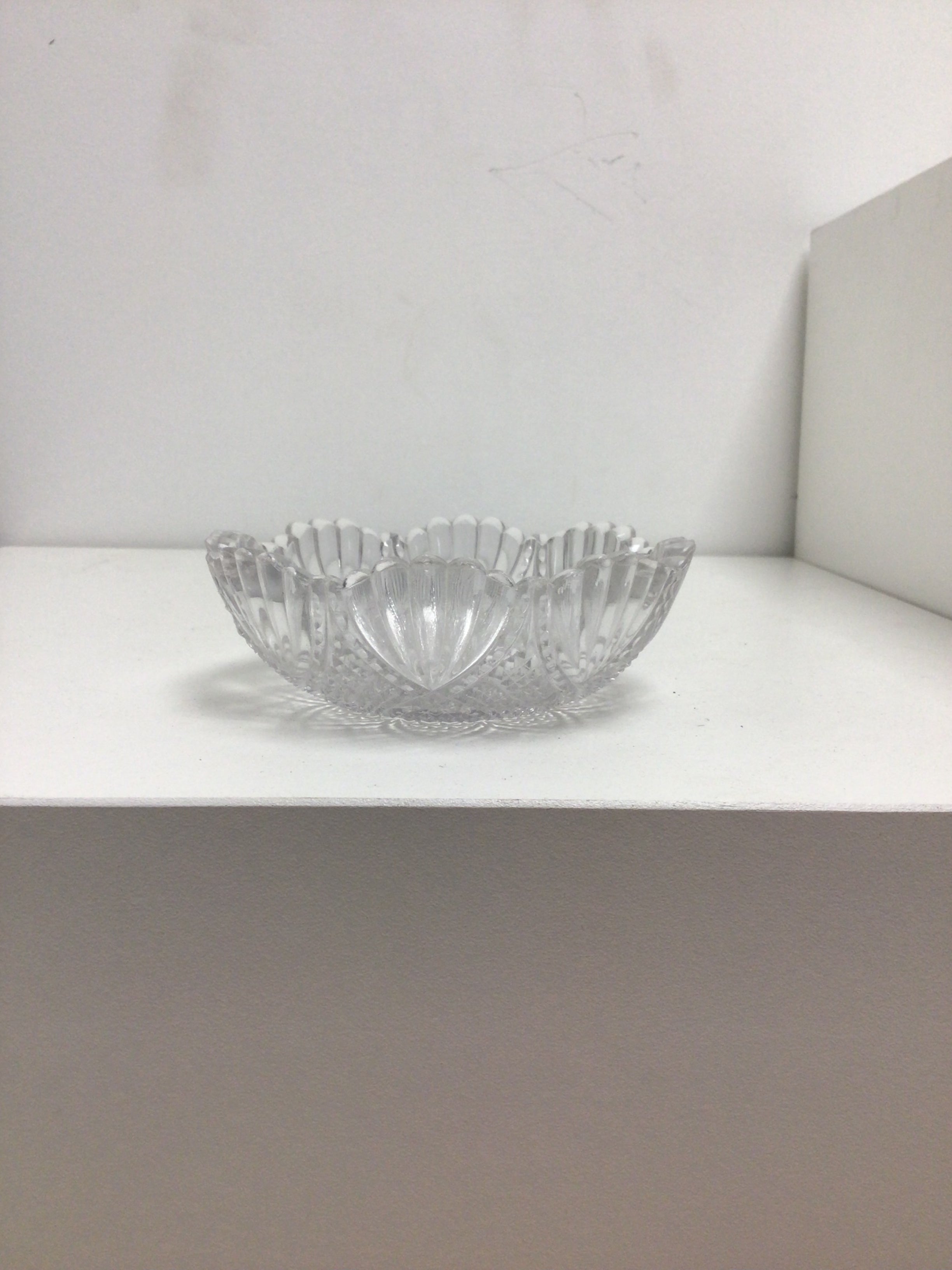 Cut Glass Bowl with Star and Pinwheel Pattern