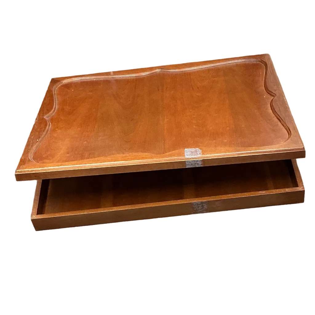 Antique French Cherry Wood Folio Case