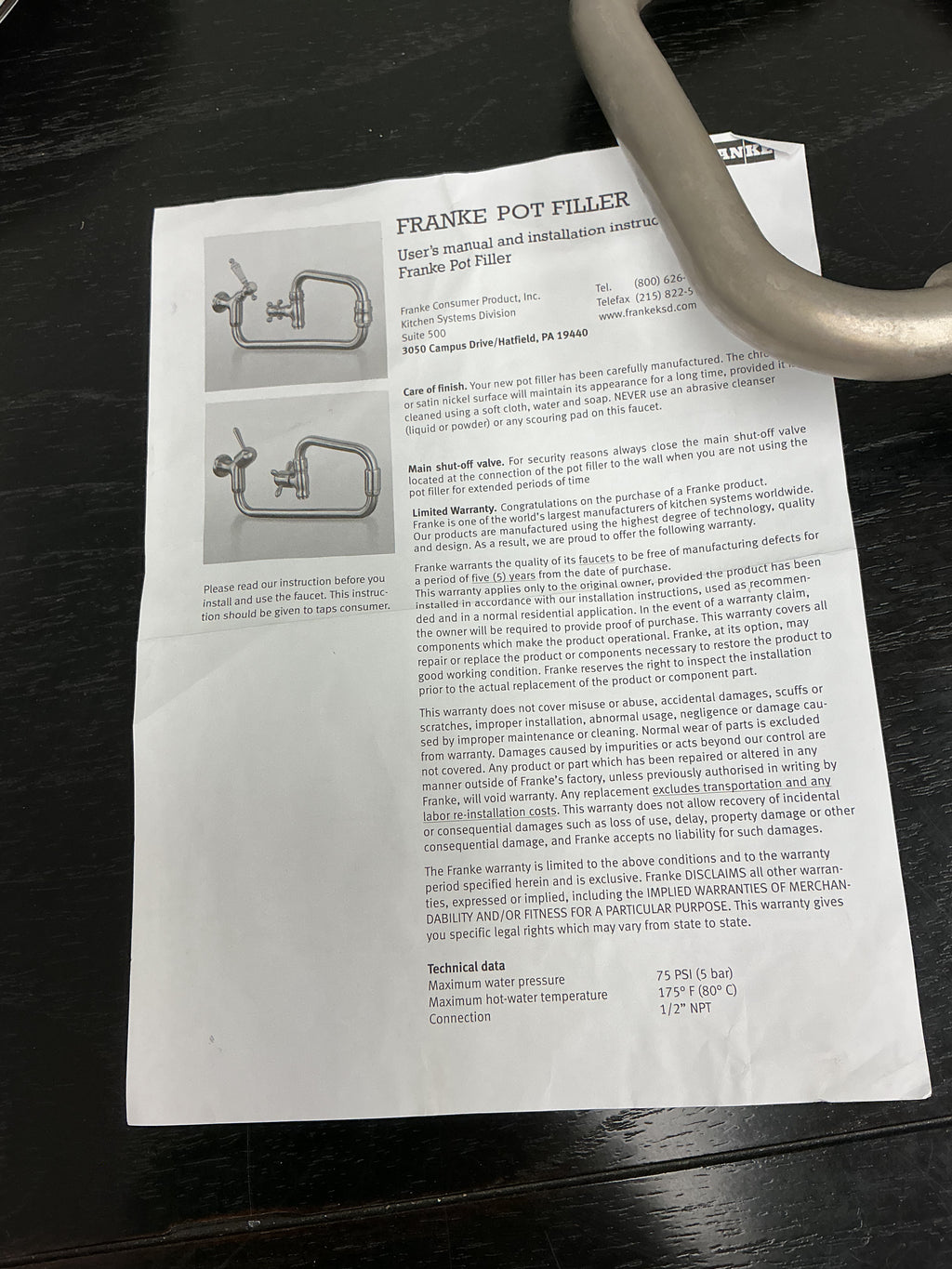 Franke Pot Filler with Double Cross Handles