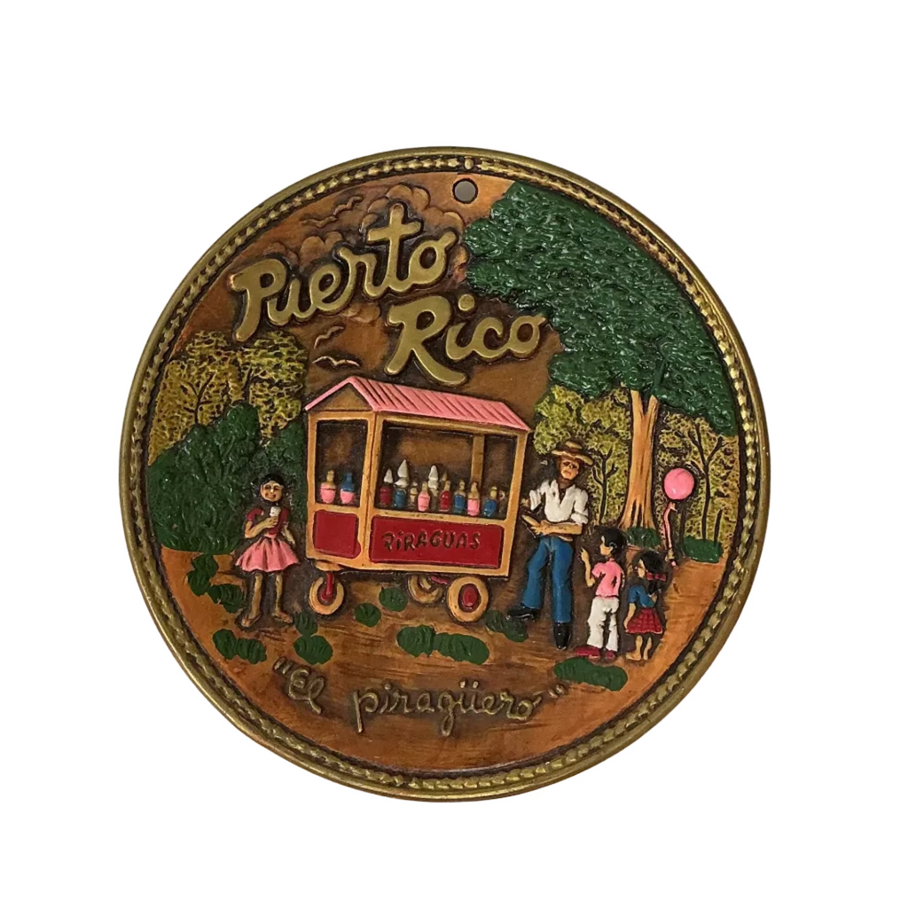 Vintage Puerto Rico Tile Art Plaque