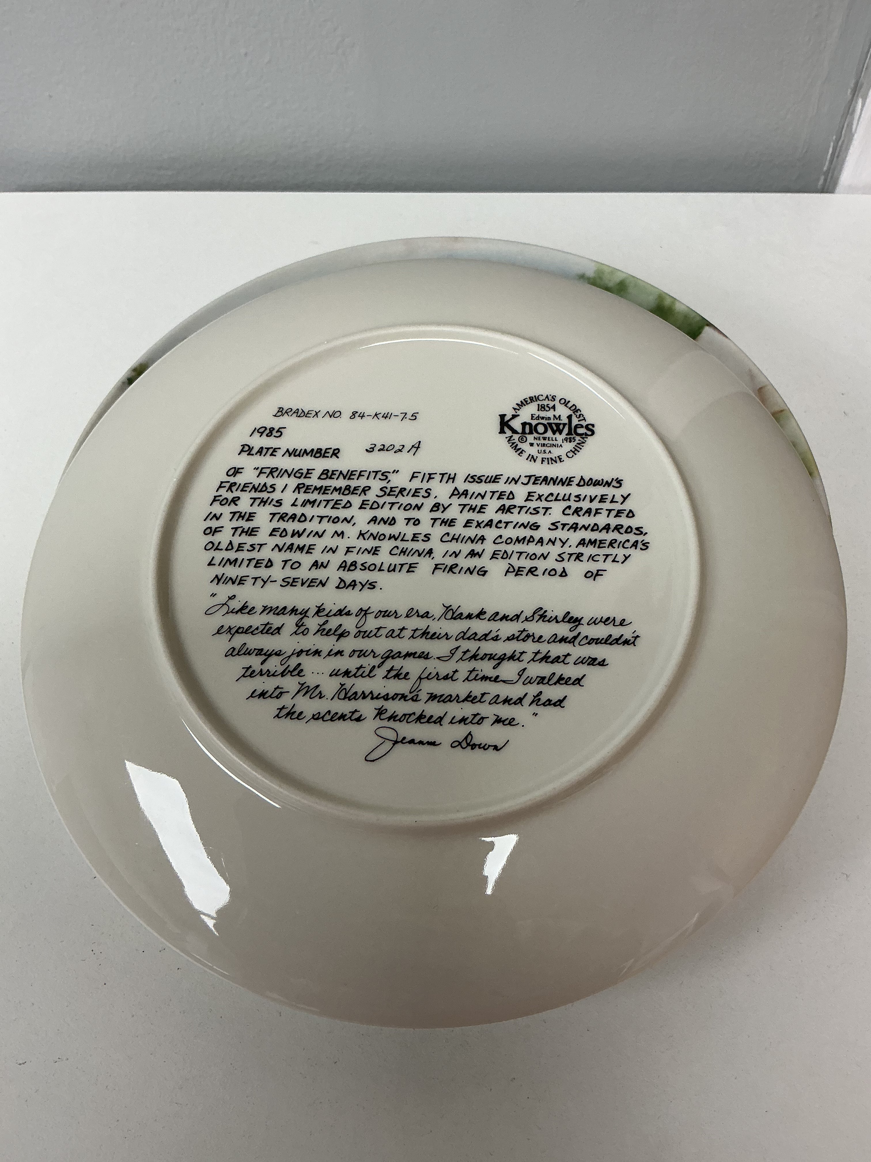Jeanne Downs Collectible Plate with "Products" Market Scene (set of 4)