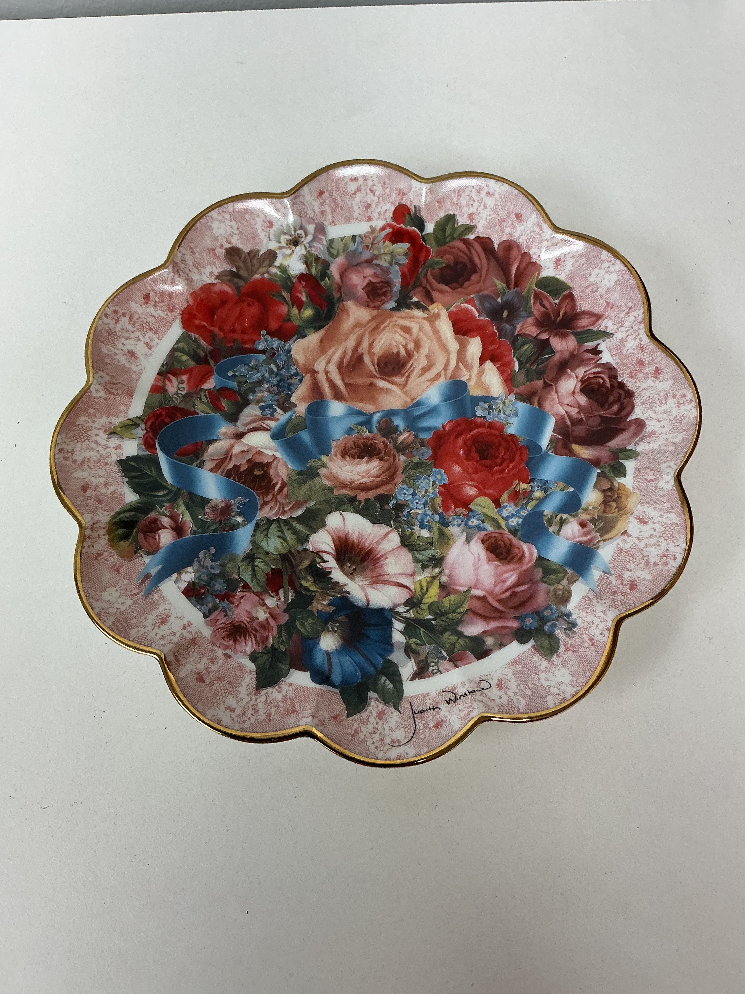 Franklin Mint Victorian Rose Bouquet Collector Plate (set of 4)