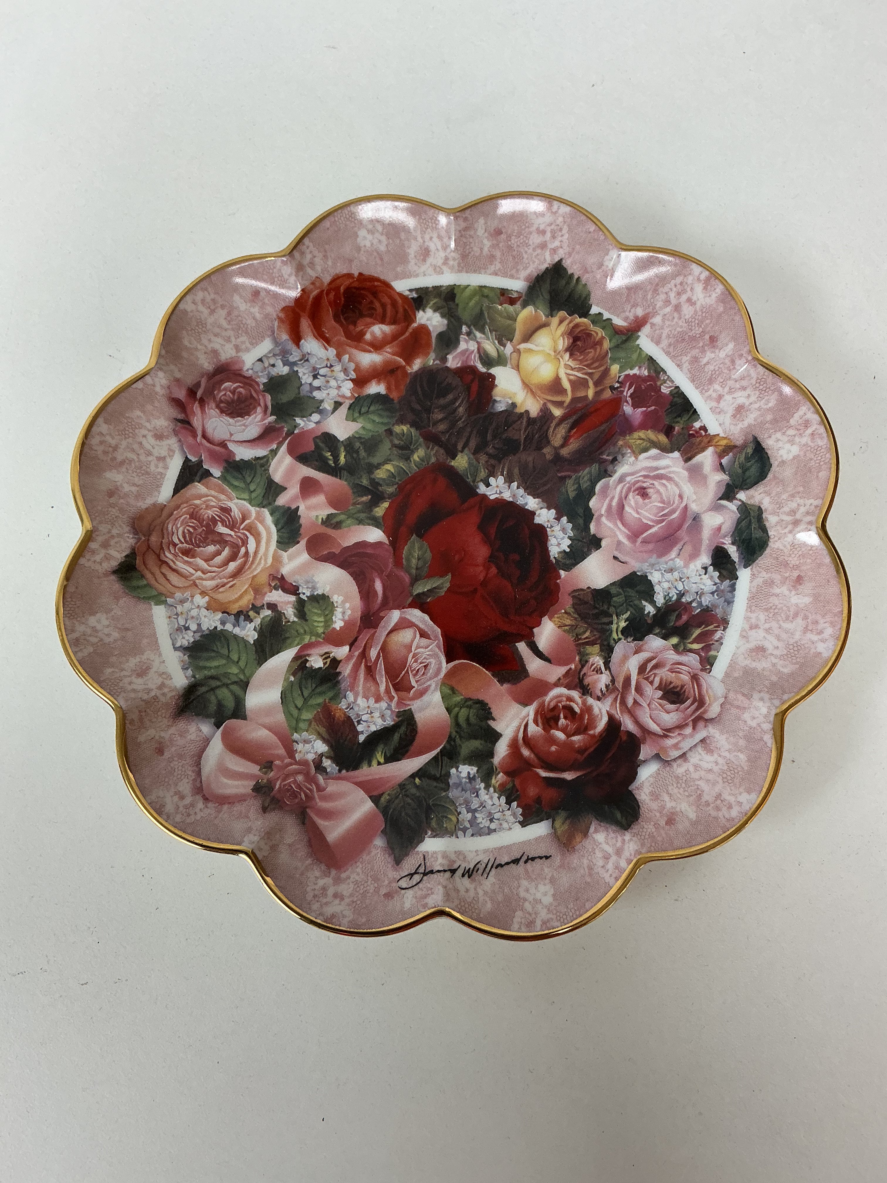 Franklin Mint Victorian Rose Bouquet Collector Plate (set of 4)
