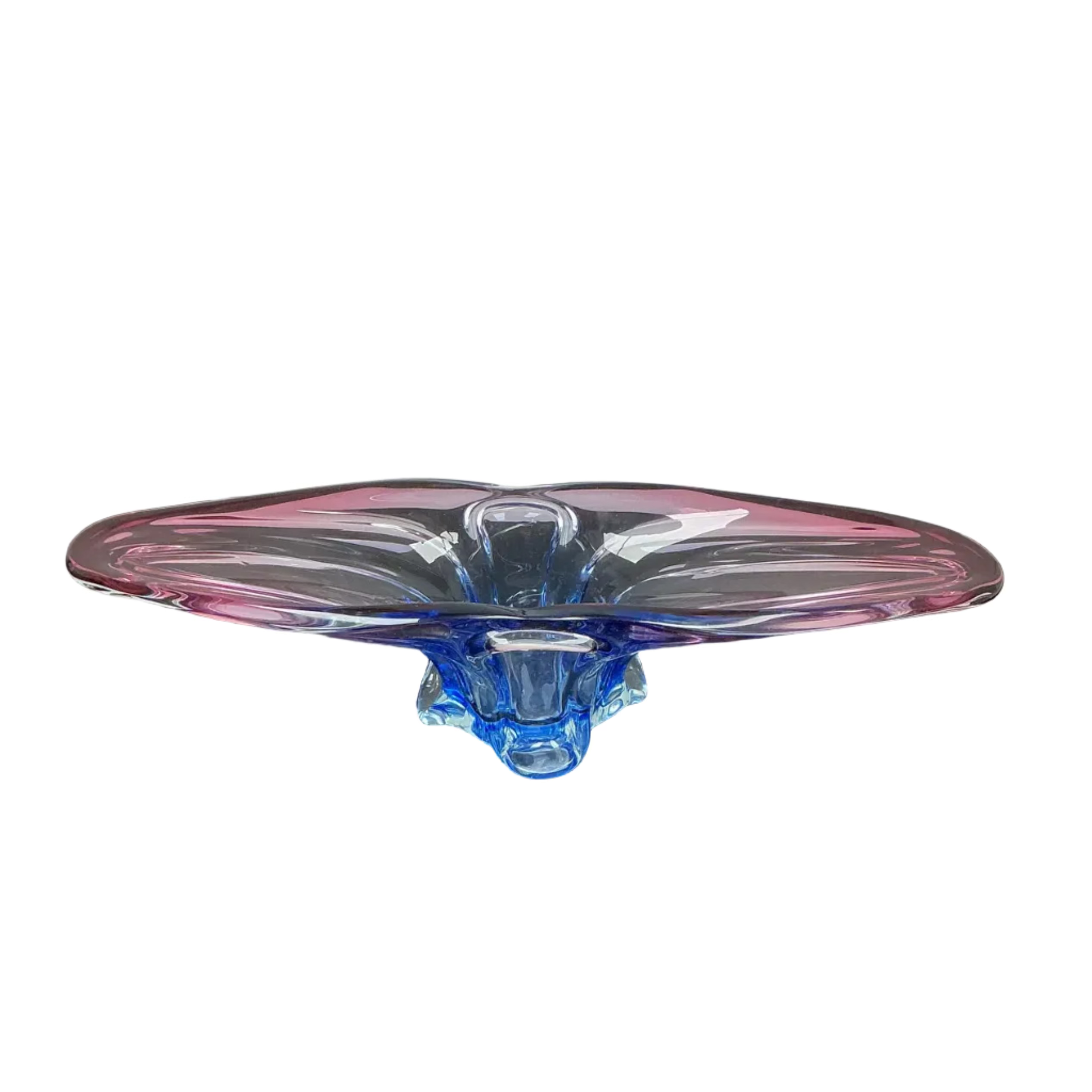Vintage Art Glass Vase with Pink and Blue Swirls Weight data