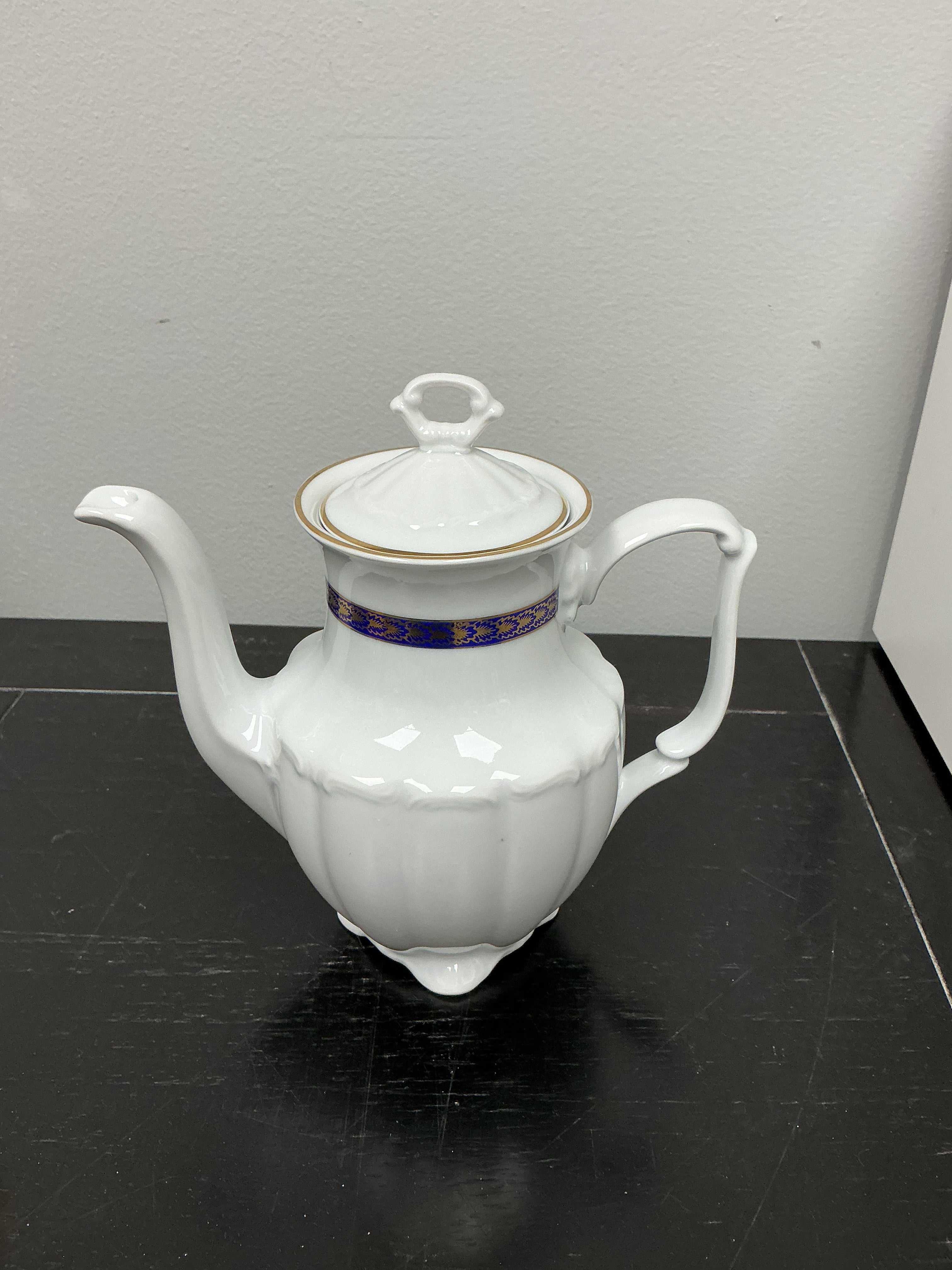 Wazorych Made in Poland Porcelain Cup, Saucer, and Teapot Set