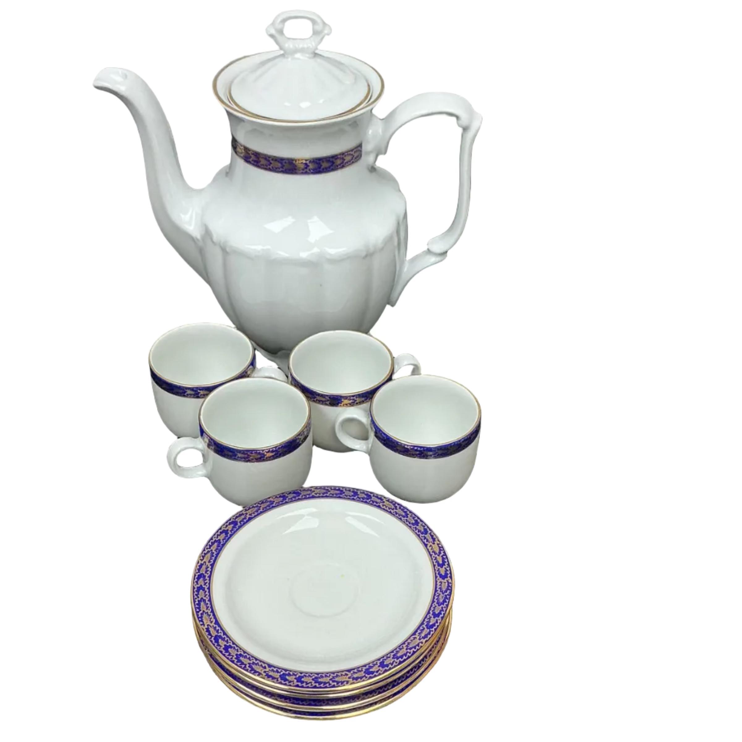 Wazorych Made in Poland Porcelain Cup, Saucer, and Teapot Set