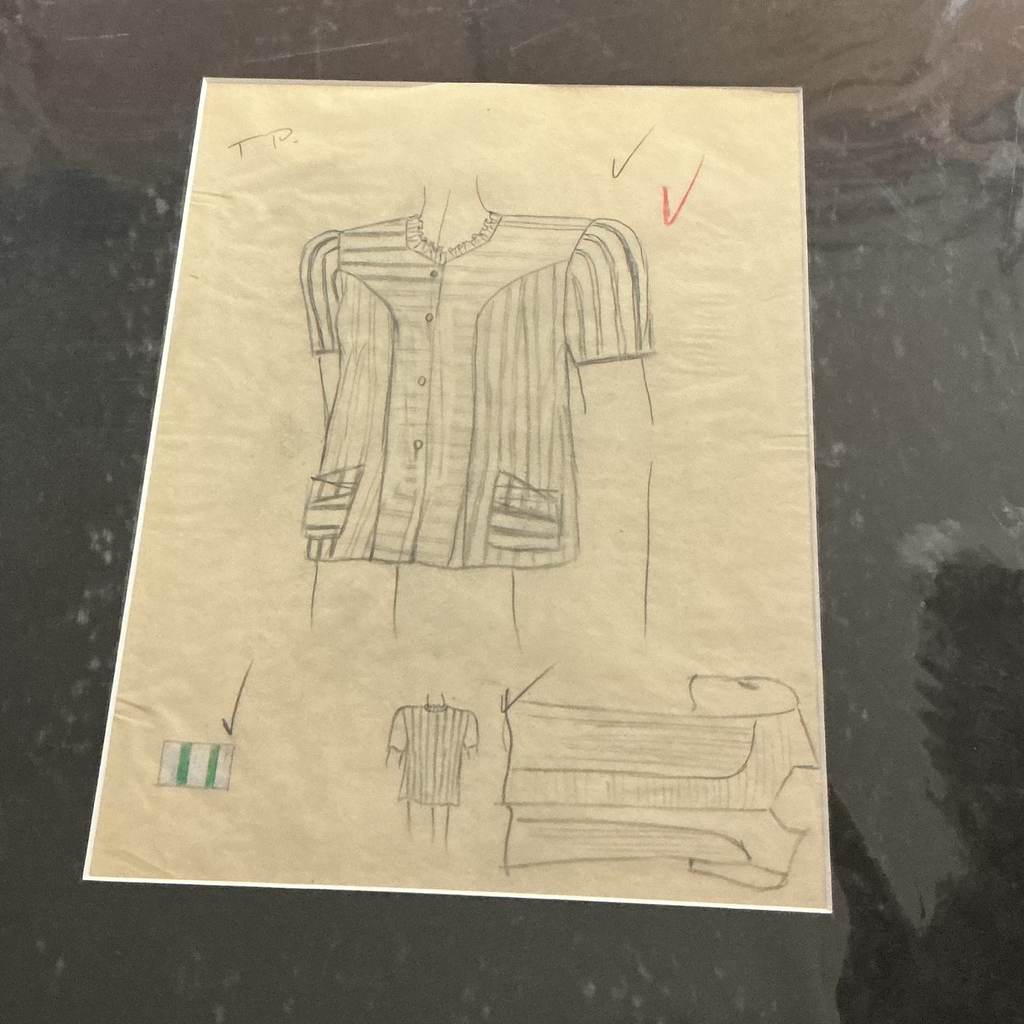 Fashion Design Sketch Matted and in Plastic