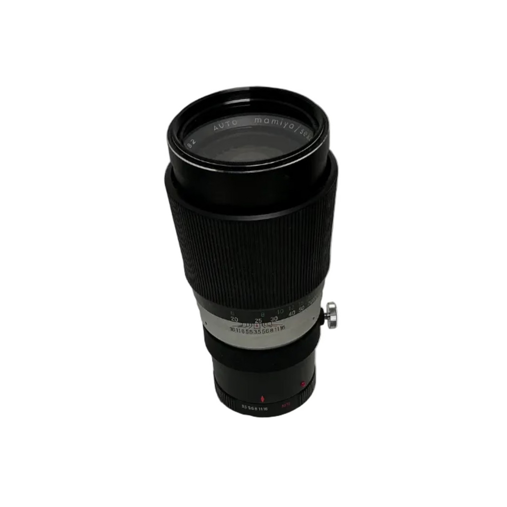 Vintage Mamiya/Sekor 200mm Telephoto Camera Lens No. 11082 with Case