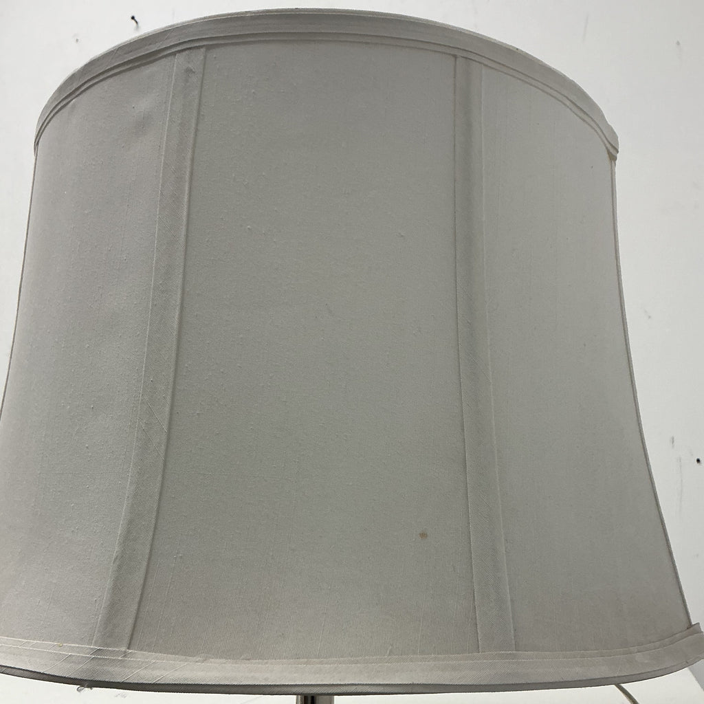Nickel & Gun Metal Lamp with Orb