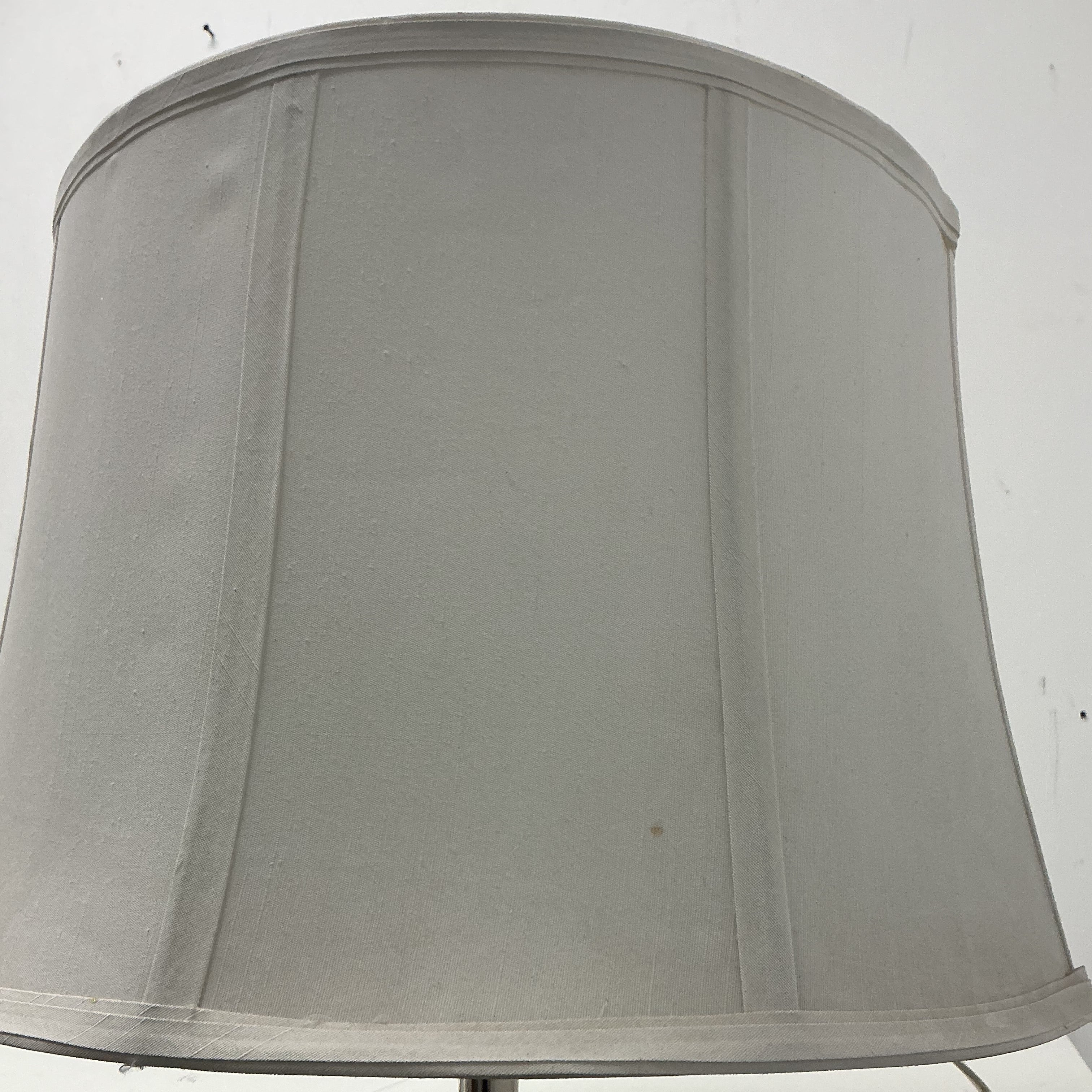 Nickel & Gun Metal Lamp with Orb