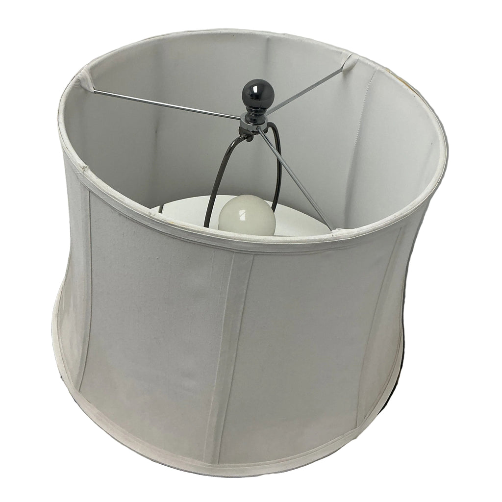 Nickel & Gun Metal Lamp with Orb